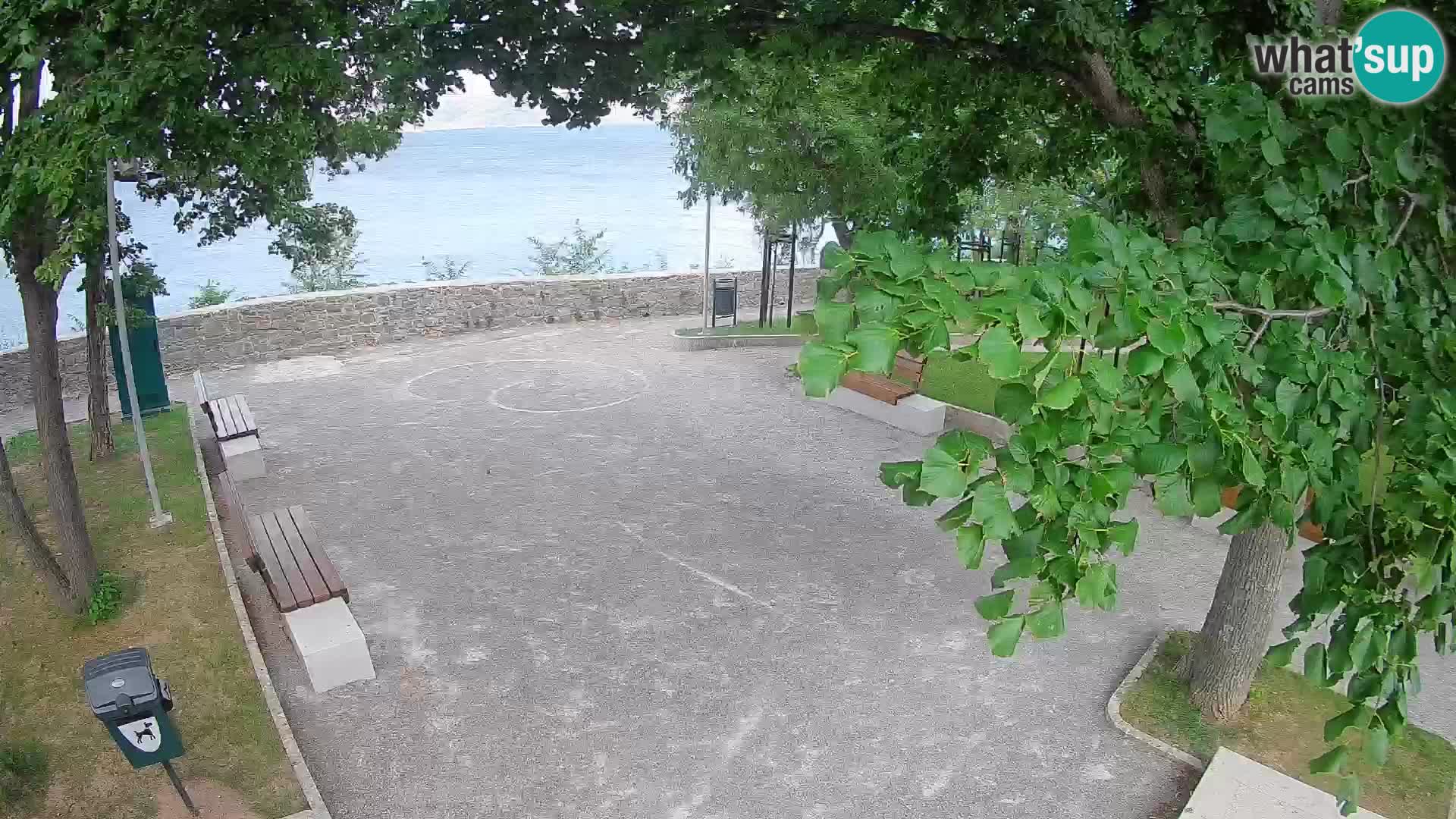 Senj Live Webcam – Schriftstellerpark und Velebit-Kanal