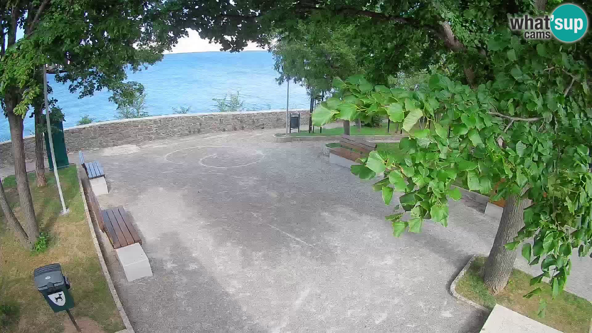 Senj Live Webcam – Schriftstellerpark und Velebit-Kanal