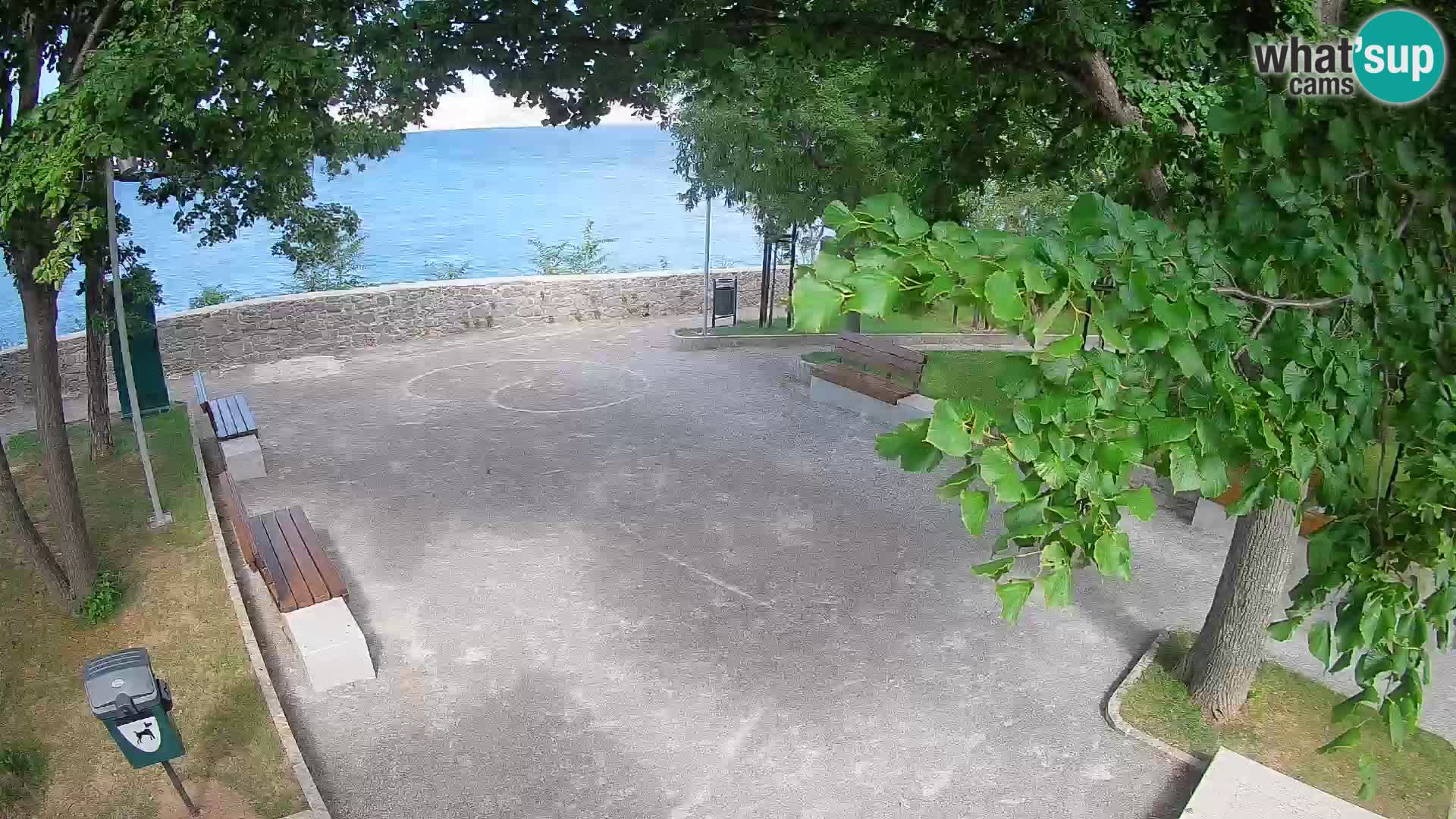 Senj Live Cam – Writers’ Park and the Velebit Channel