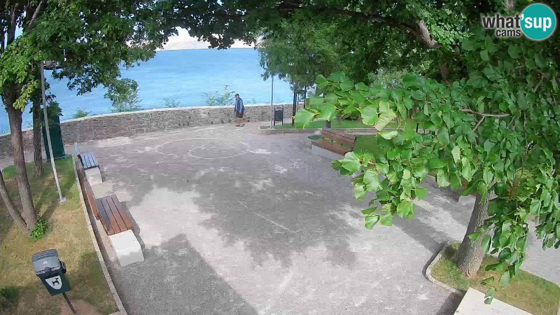 Senj Live Cam – Writers’ Park and the Velebit Channel
