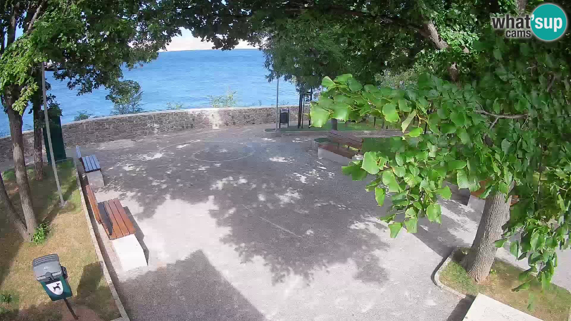 Senj Live Cam – Writers’ Park and the Velebit Channel