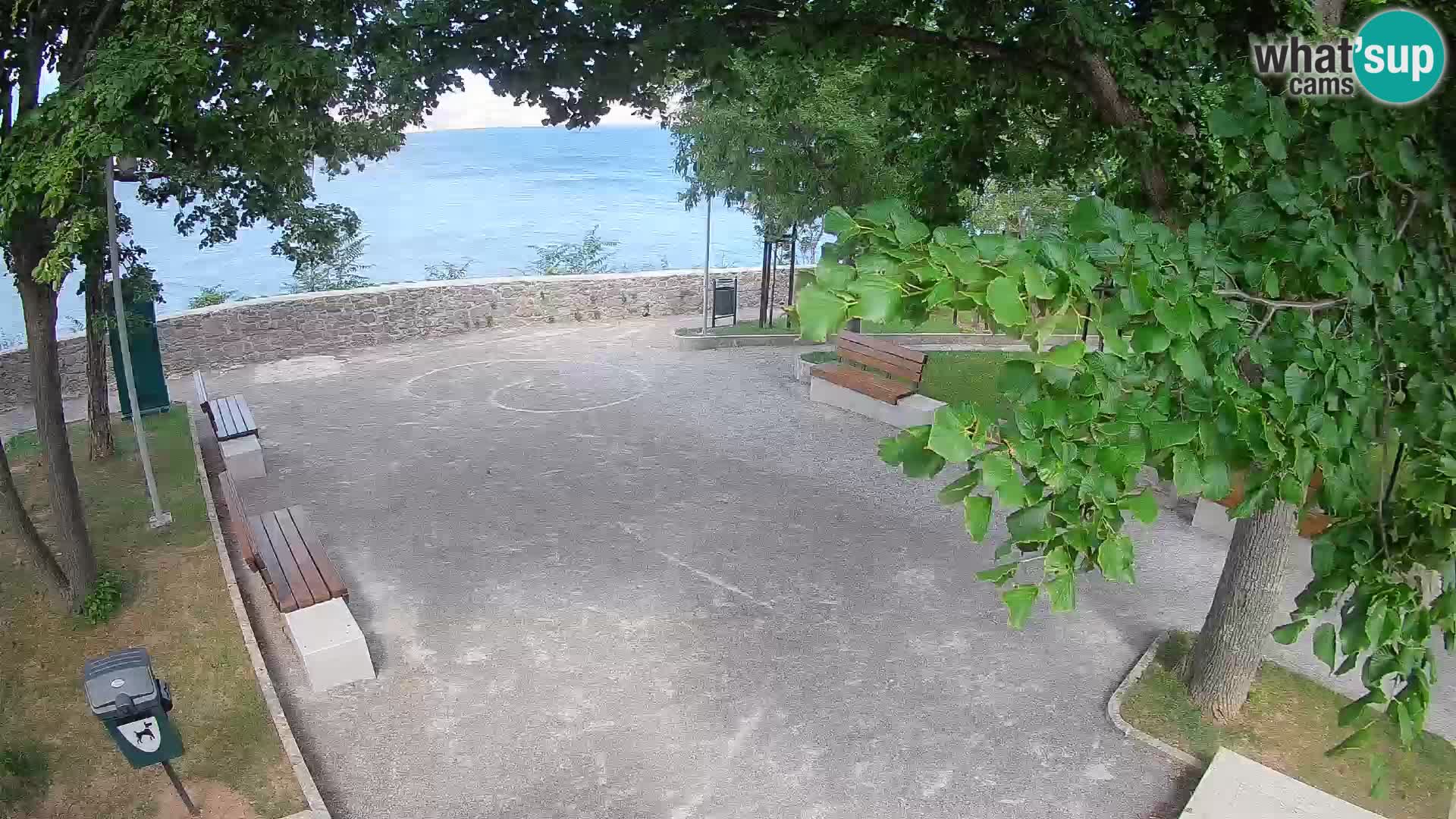 Senj Live Cam – Writers’ Park and the Velebit Channel