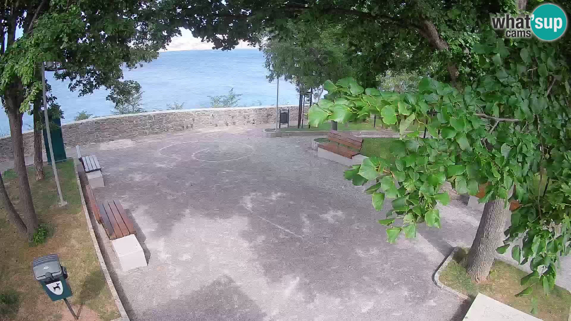 Senj Live Cam – Writers’ Park and the Velebit Channel