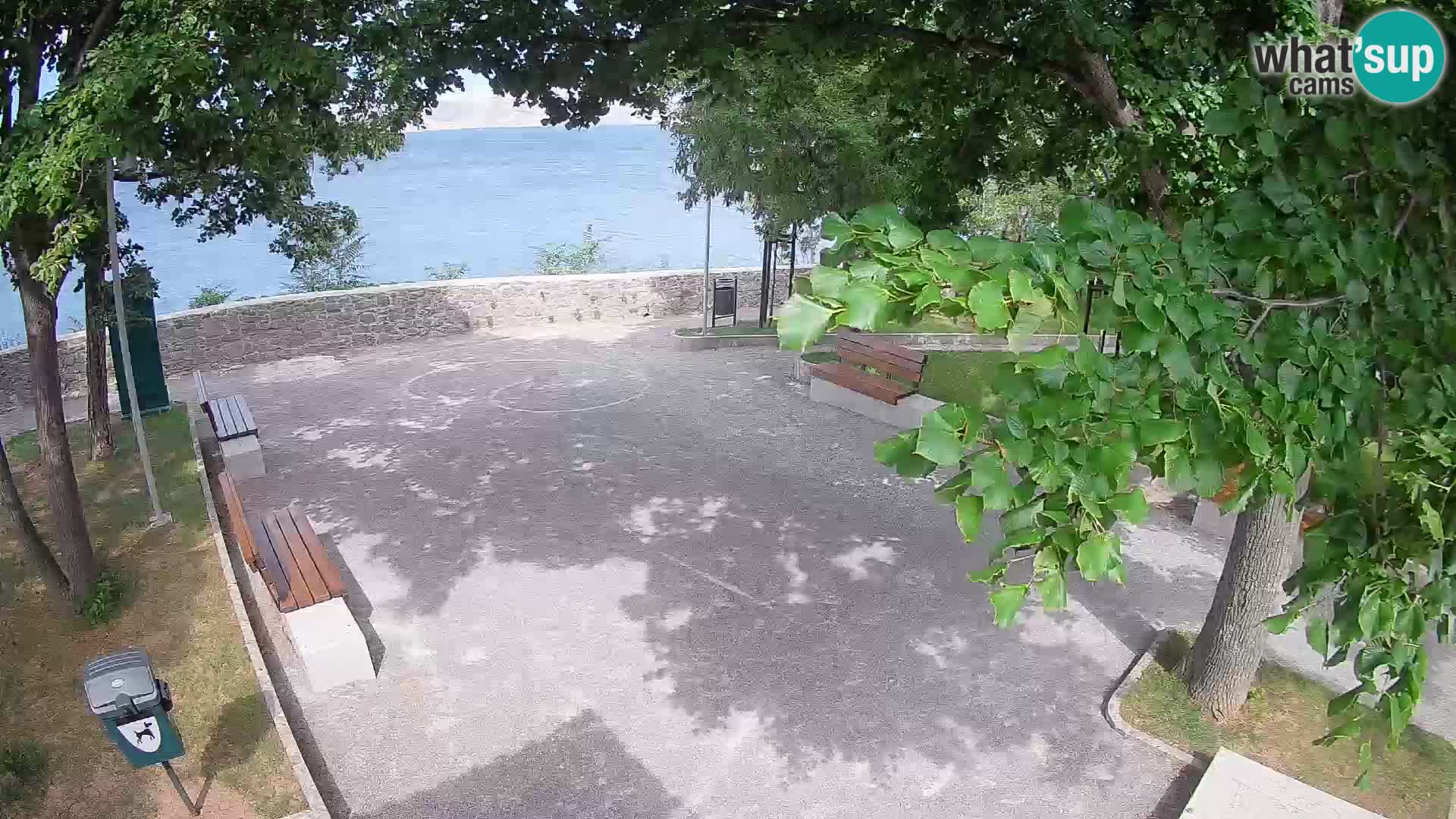 Senj Live Cam – Writers’ Park and the Velebit Channel