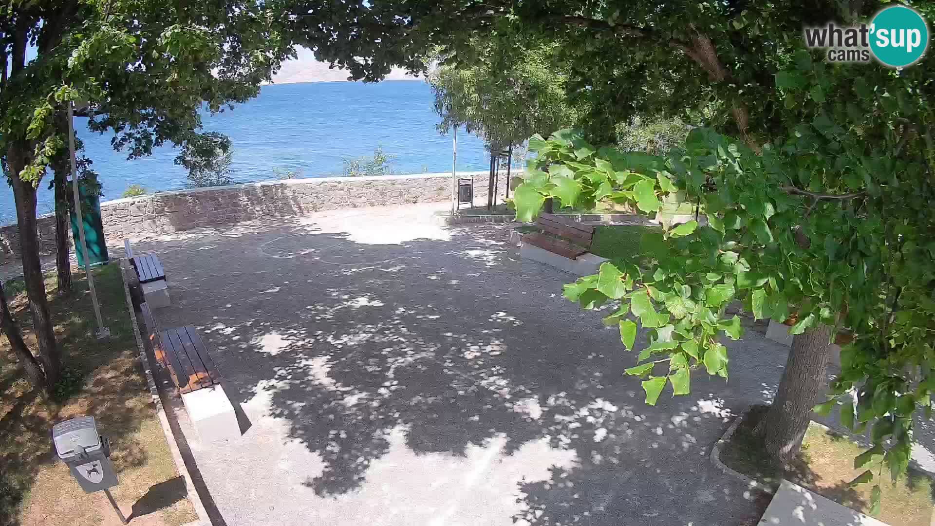 Senj Live Cam – Writers’ Park and the Velebit Channel