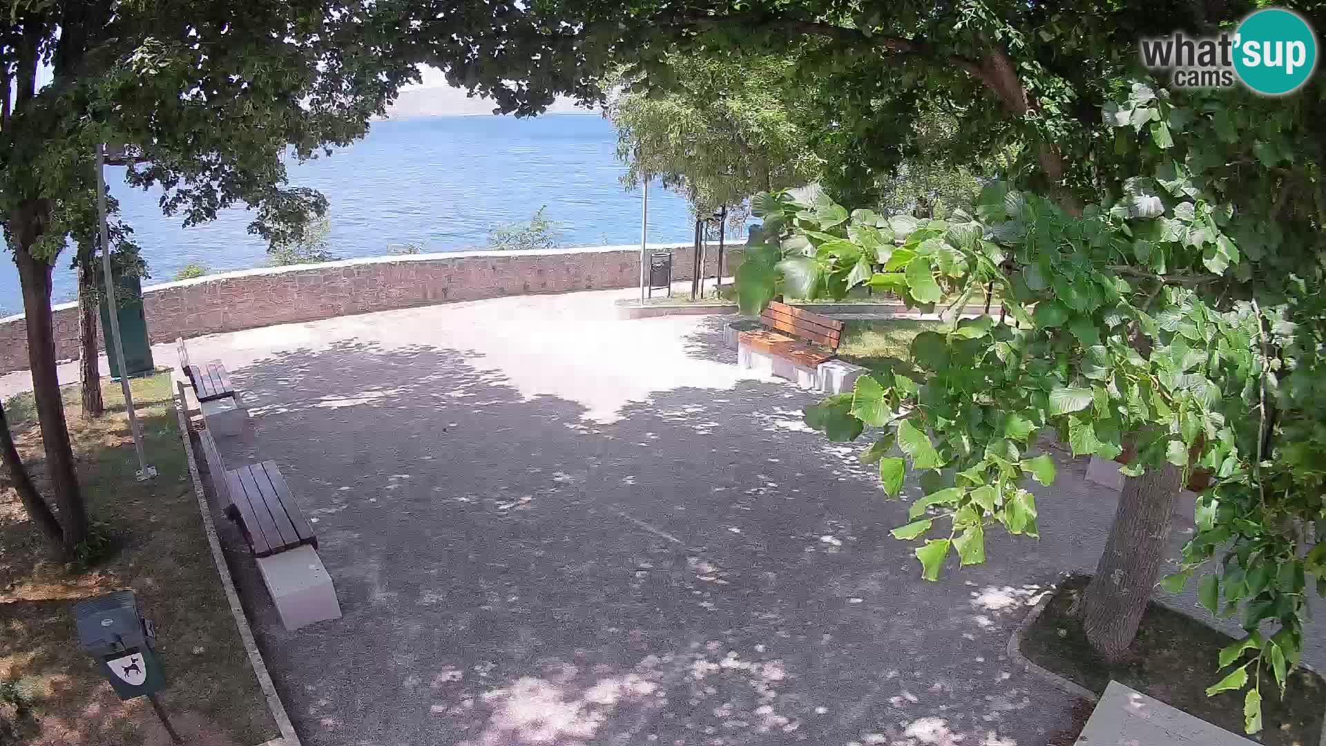 Senj Live Webcam – Schriftstellerpark und Velebit-Kanal