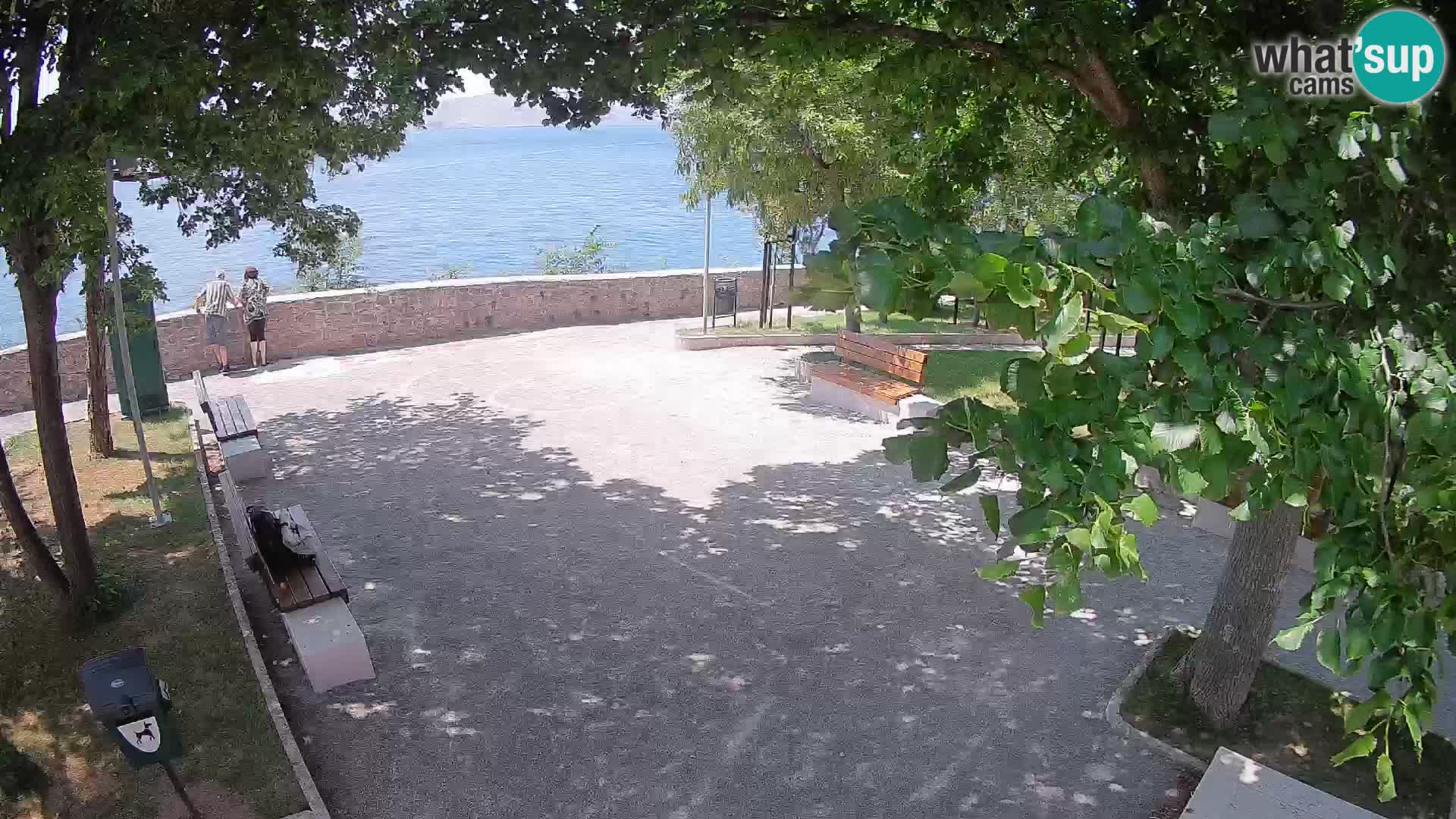 Senj Live Webcam – Schriftstellerpark und Velebit-Kanal
