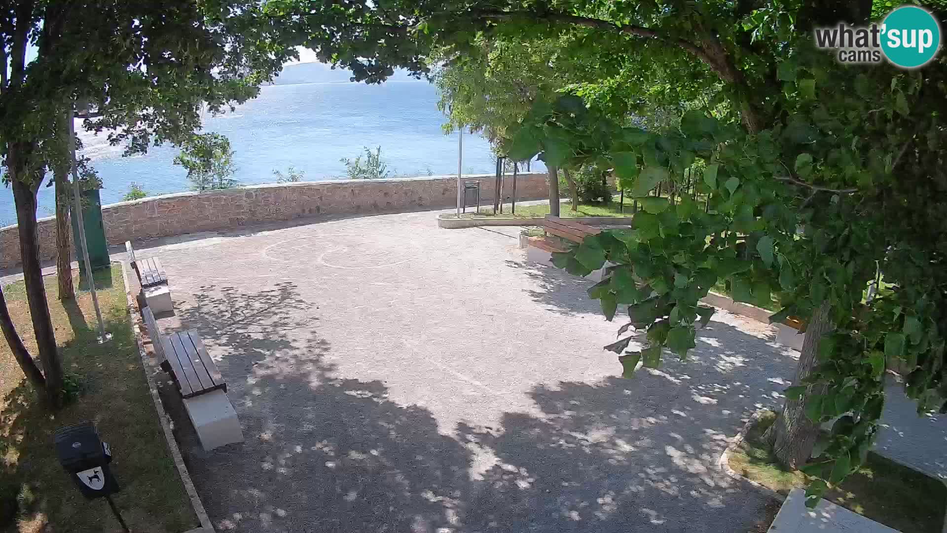 Senj Live Cam – Writers’ Park and the Velebit Channel