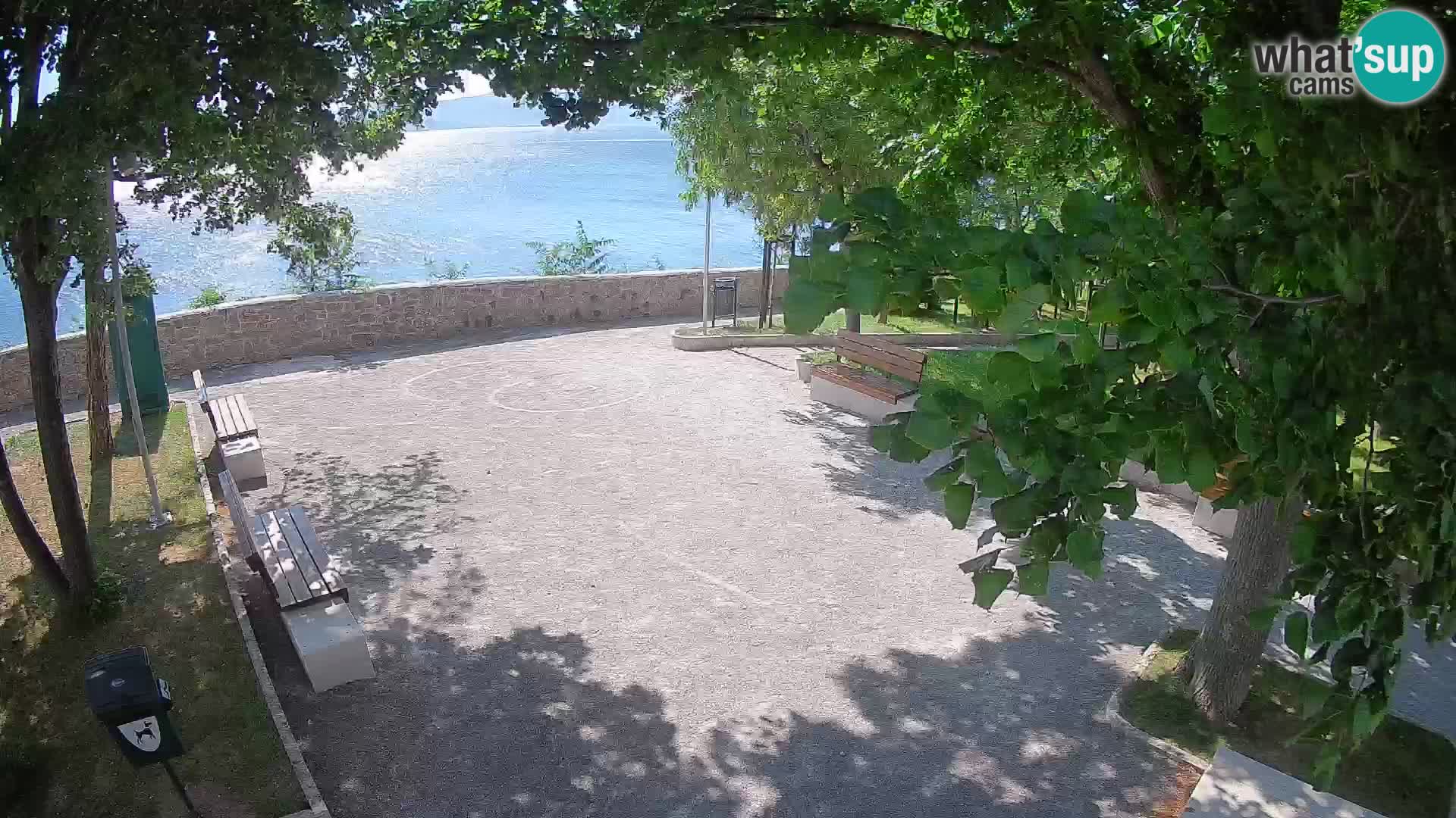 Senj Live Webcam – Schriftstellerpark und Velebit-Kanal