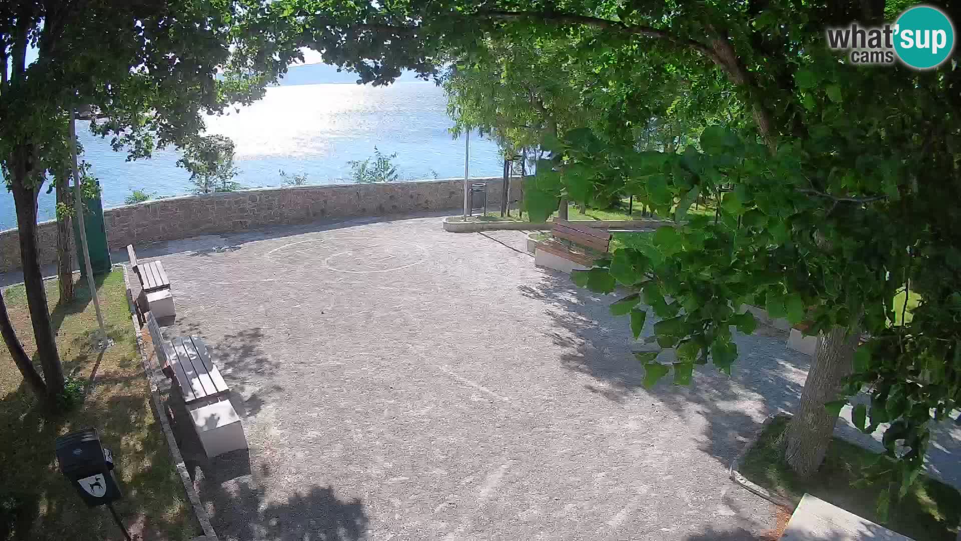 Senj Live Cam – Writers’ Park and the Velebit Channel