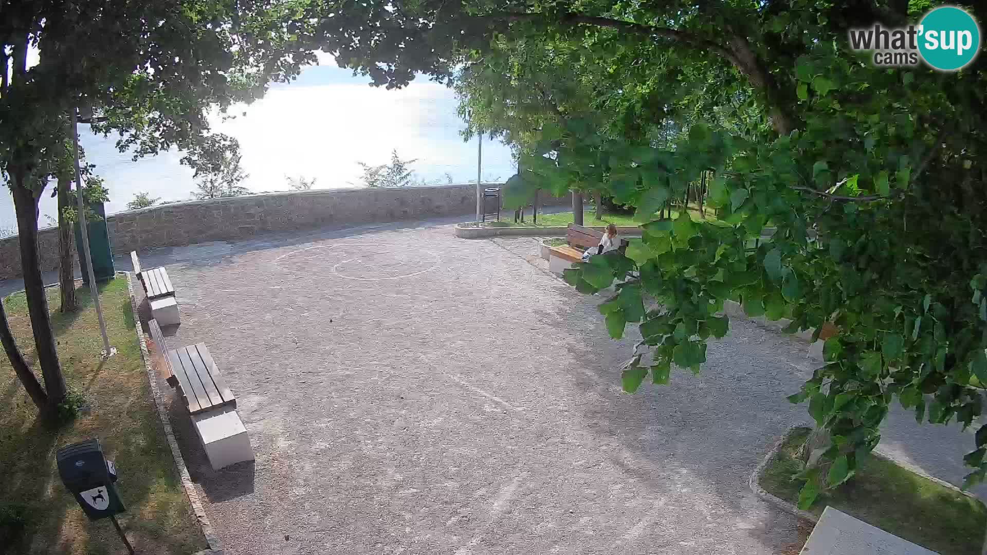 Senj Live Cam – Writers’ Park and the Velebit Channel