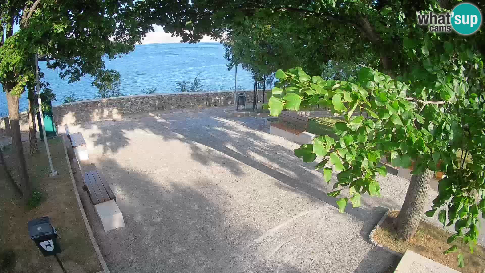 Senj Live Webcam – Schriftstellerpark und Velebit-Kanal
