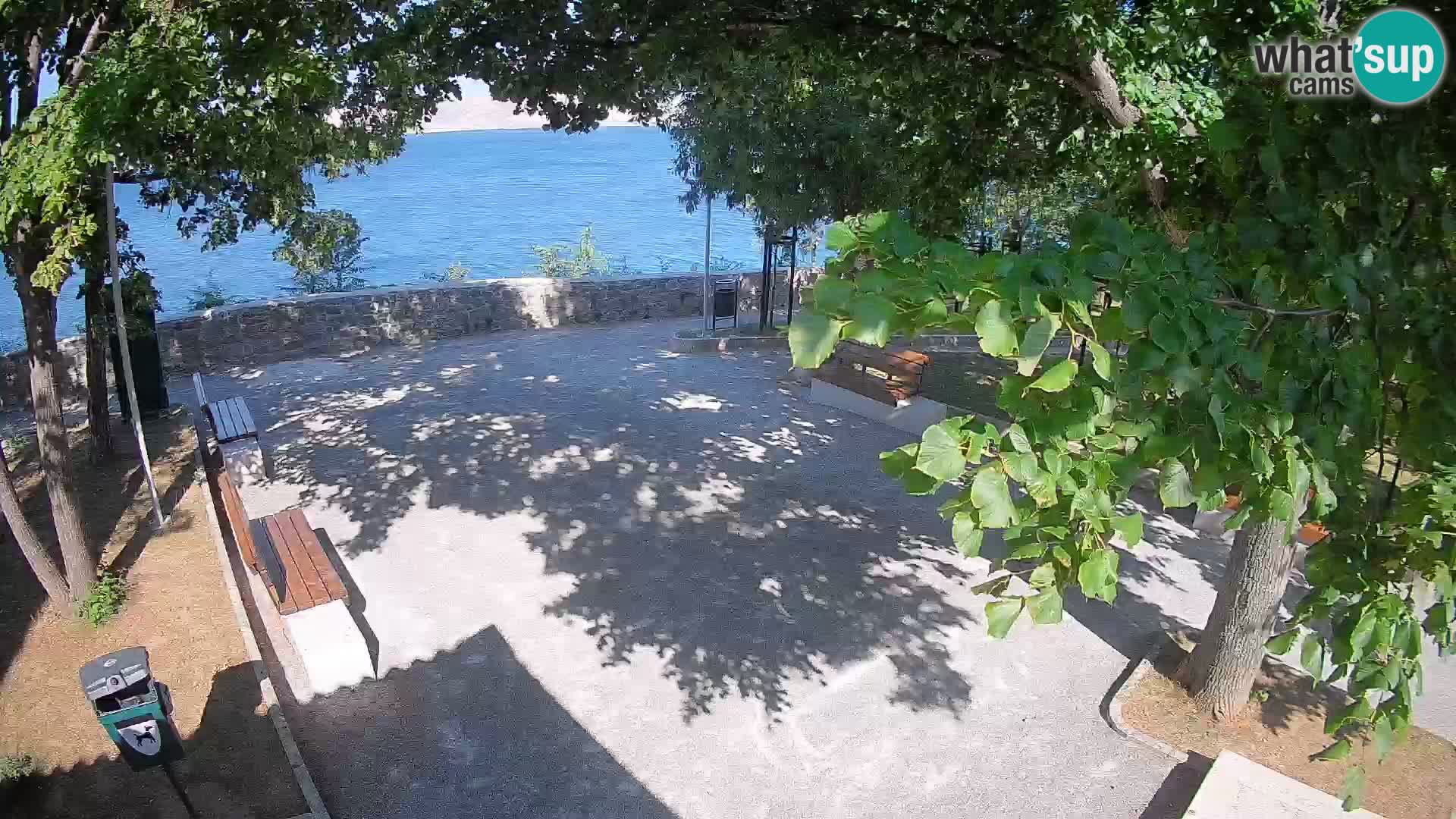 Senj Live Cam – Writers’ Park and the Velebit Channel
