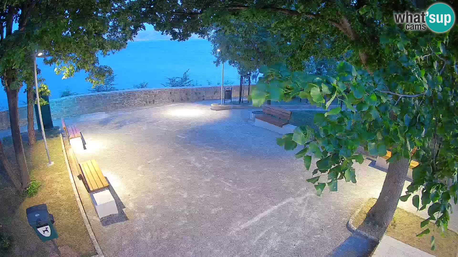 Senj Live Cam – Writers’ Park and the Velebit Channel