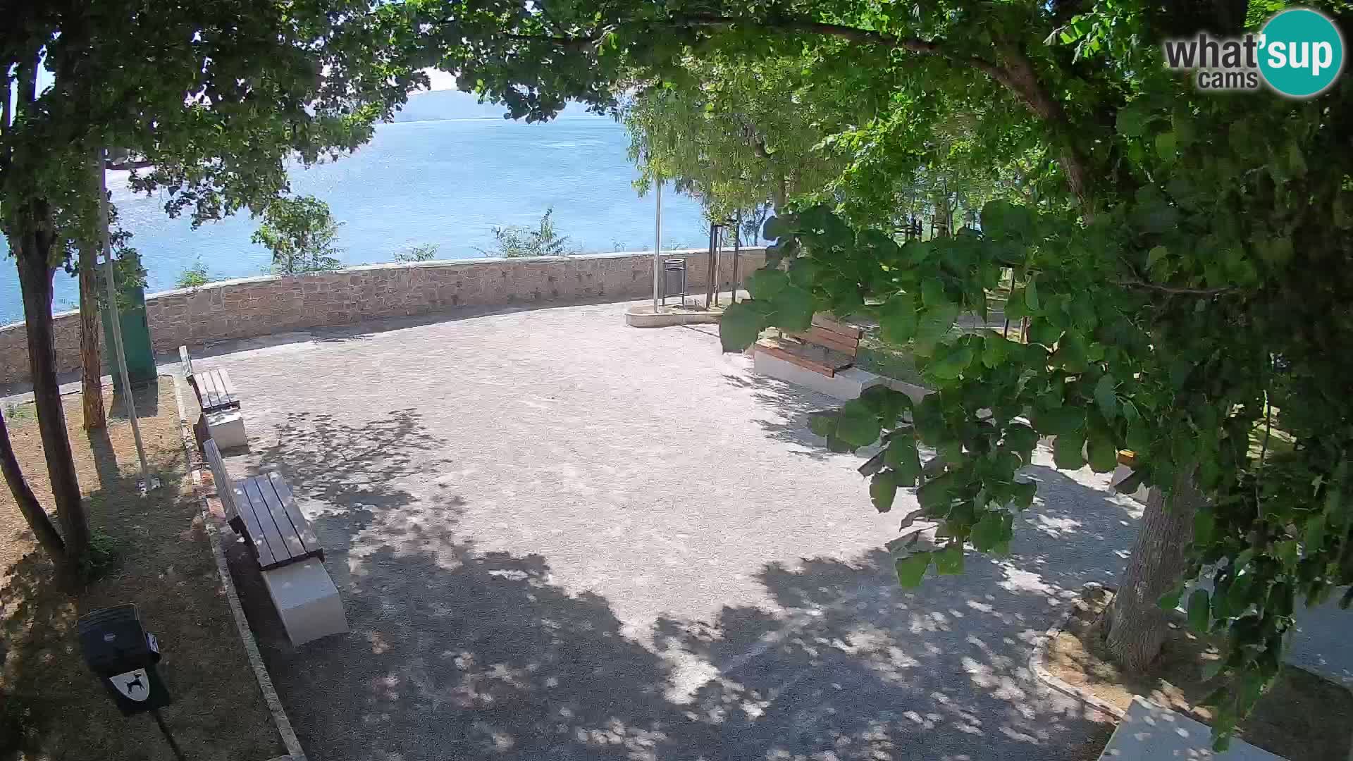 Senj Live Cam – Writers’ Park and the Velebit Channel