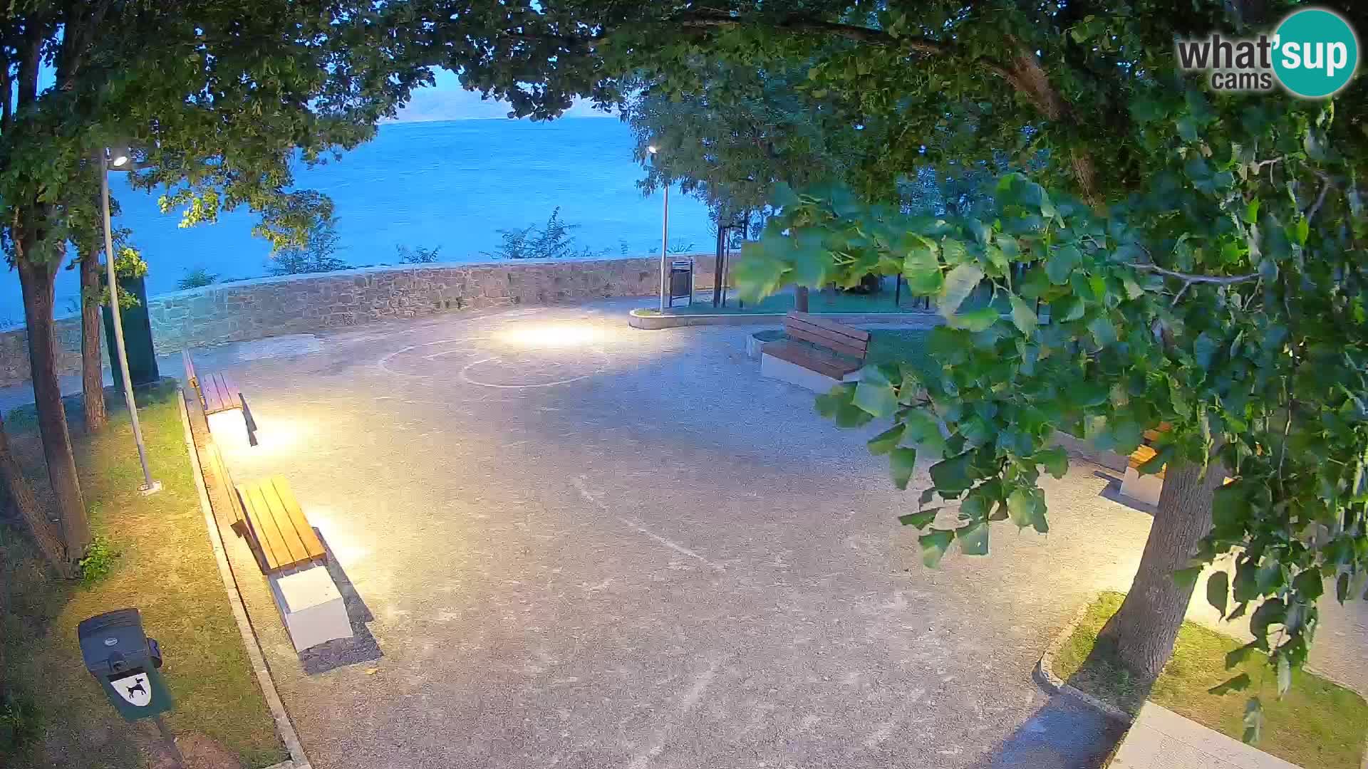 Senj Live Cam – Writers’ Park and the Velebit Channel