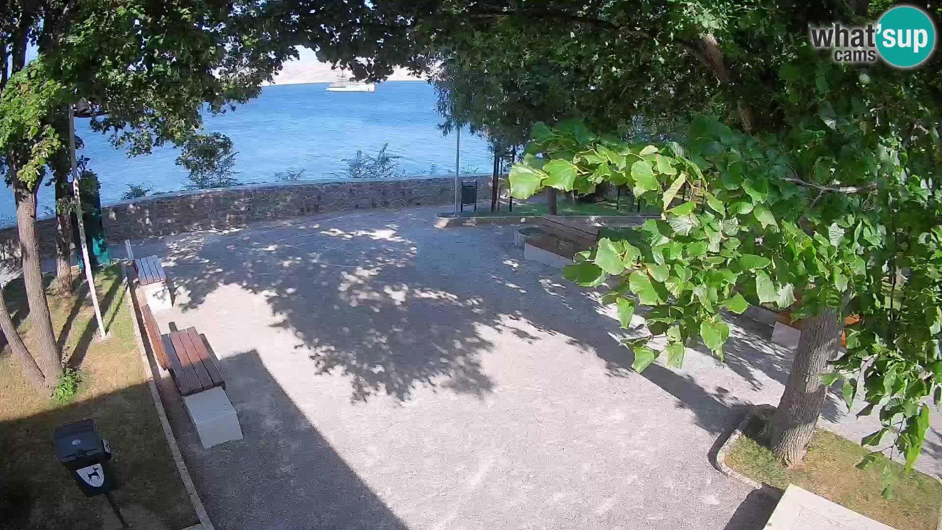 Senj Live Cam – Writers’ Park and the Velebit Channel