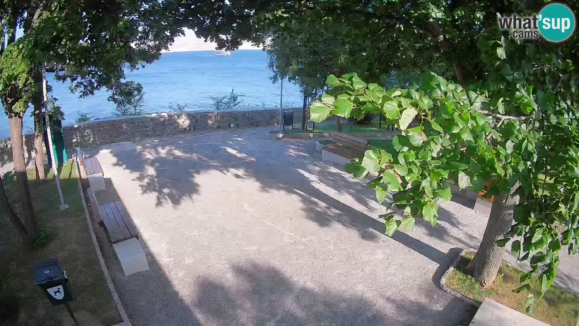 Senj Live Cam – Writers’ Park and the Velebit Channel