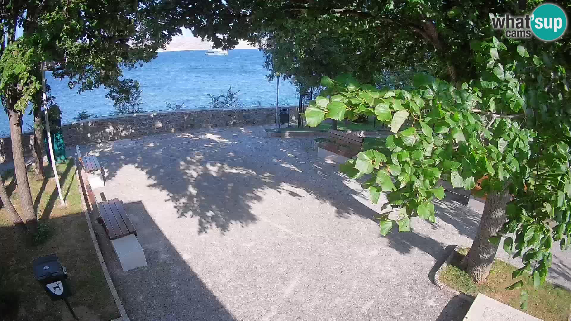 Senj Live Cam – Writers’ Park and the Velebit Channel