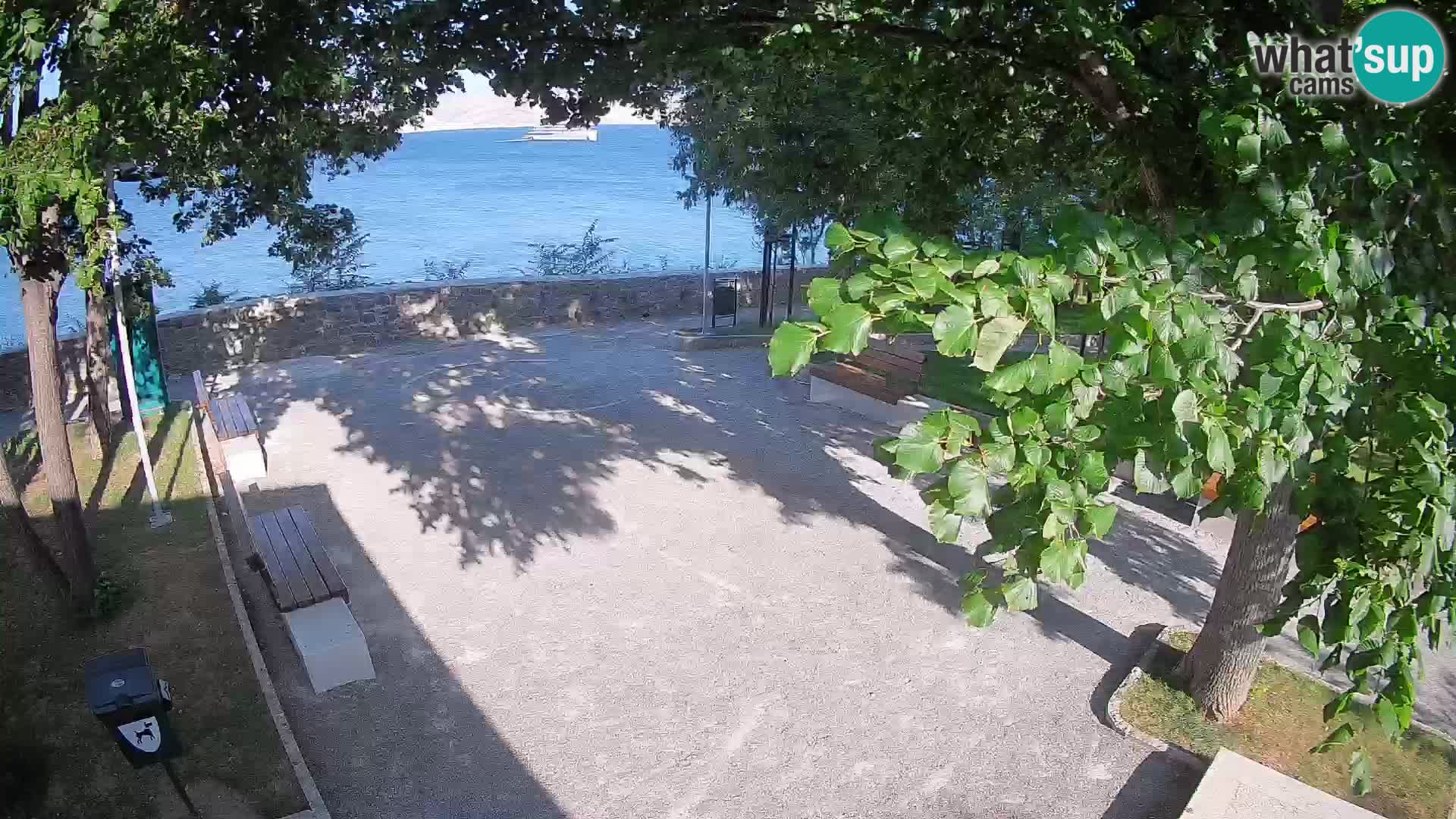 Senj Live Cam – Writers’ Park and the Velebit Channel