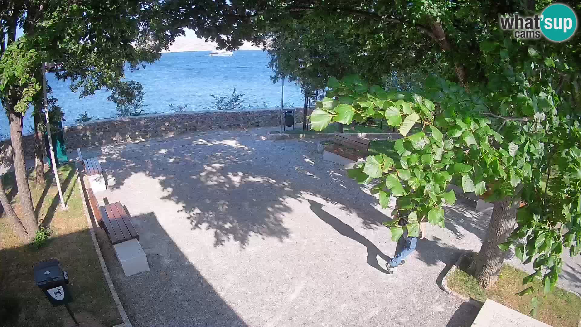 Senj Live Cam – Writers’ Park and the Velebit Channel