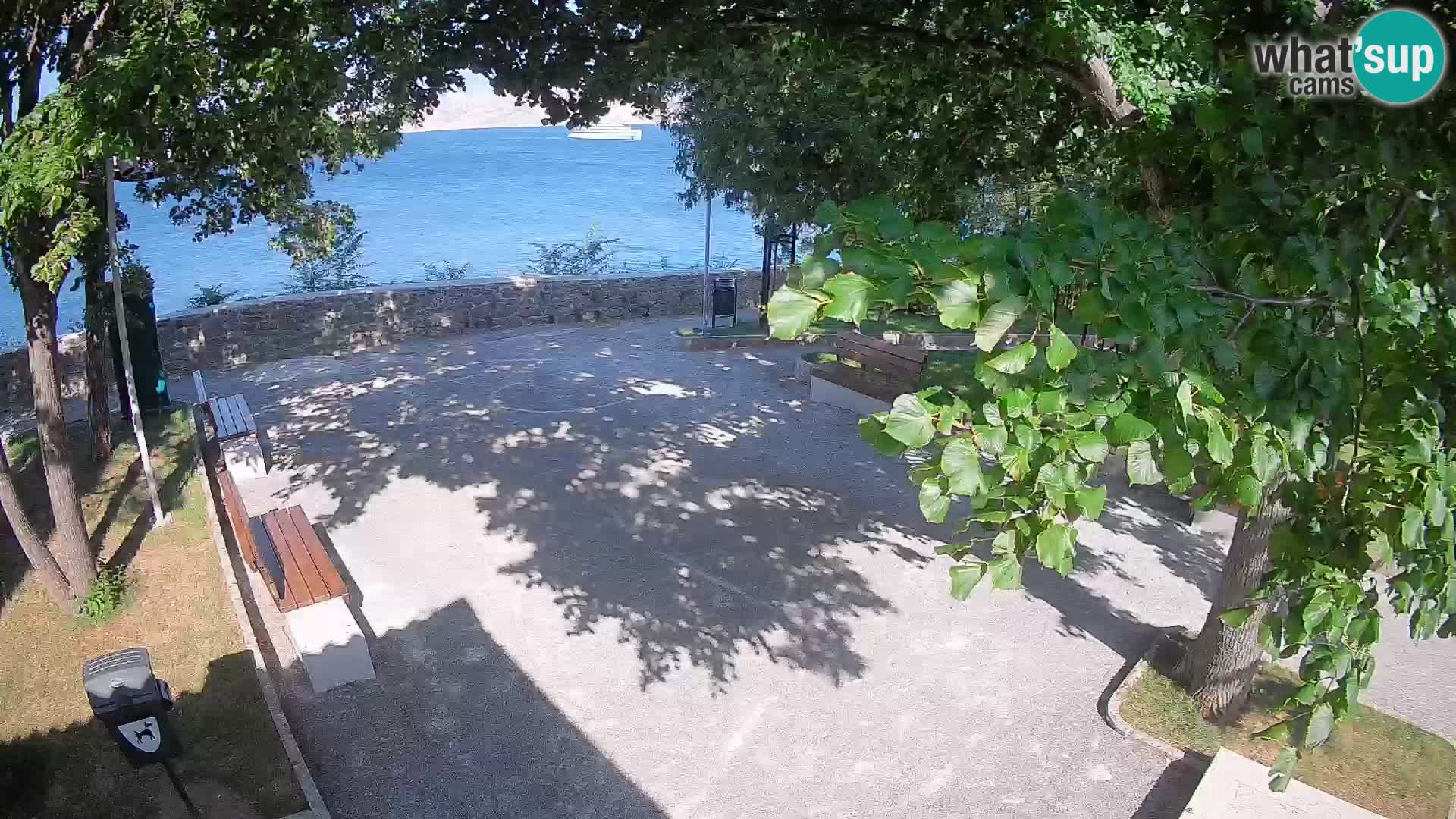 Senj Live Cam – Writers’ Park and the Velebit Channel