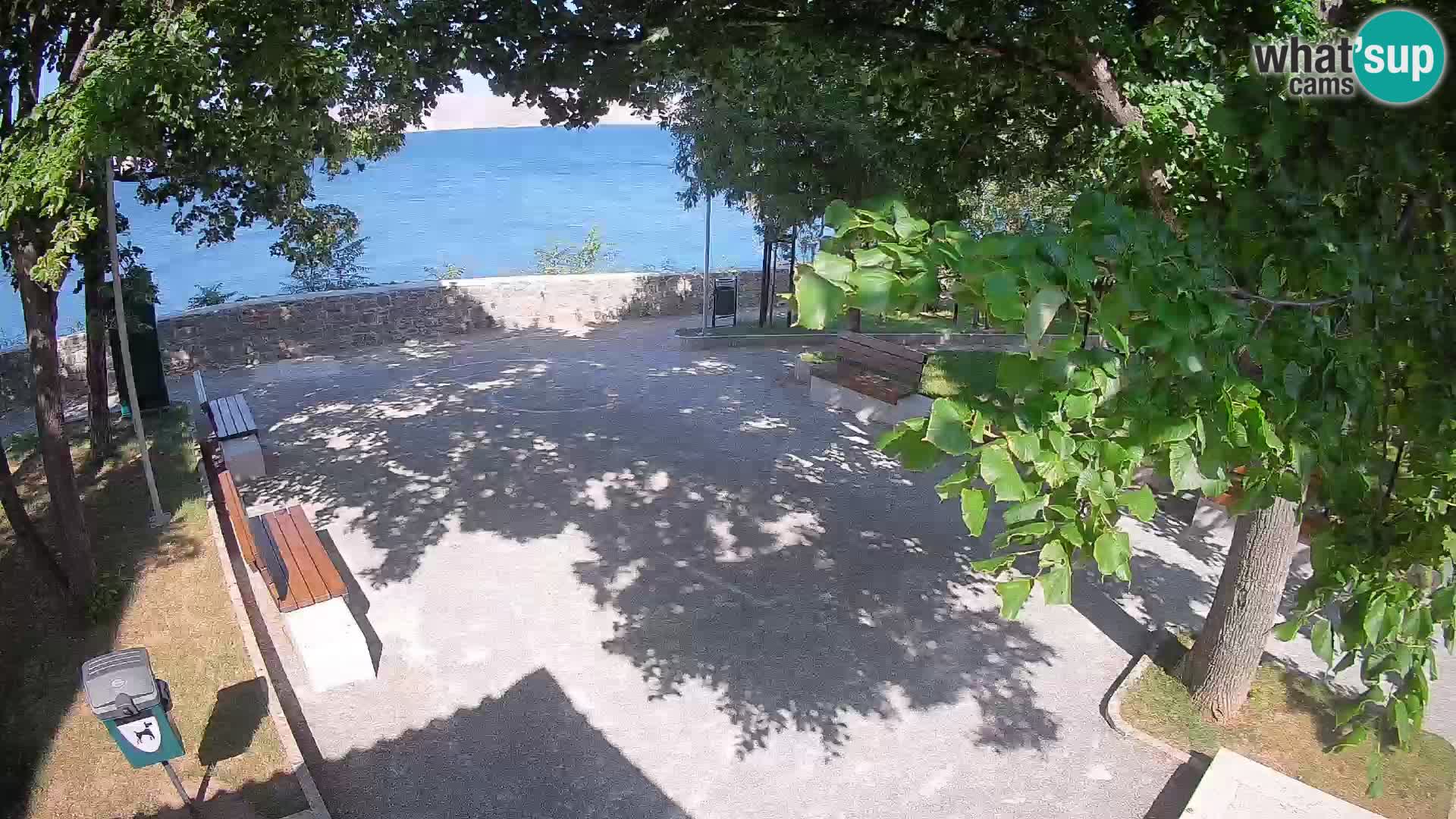 Senj Live Cam – Writers’ Park and the Velebit Channel