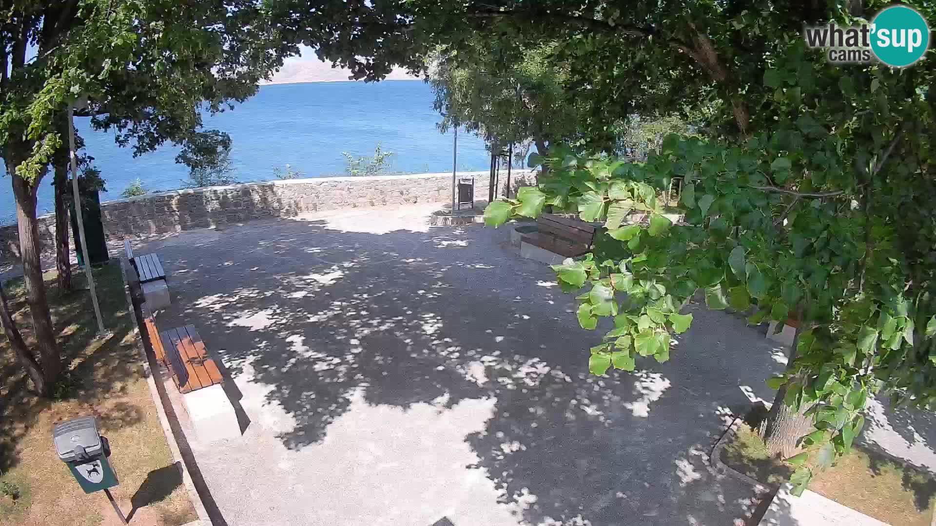 Senj Live Webcam – Schriftstellerpark und Velebit-Kanal