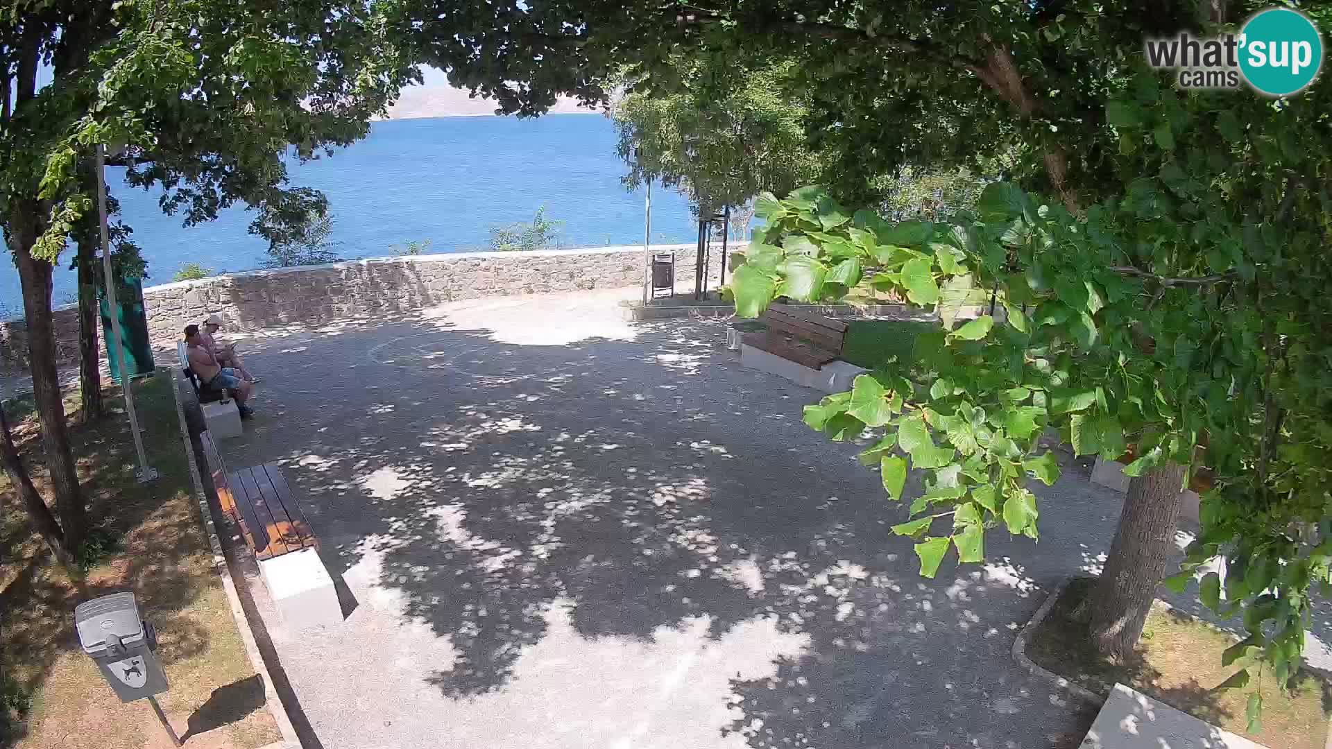 Webcam Senj en direct – Parc des Écrivains et canal du Velebit