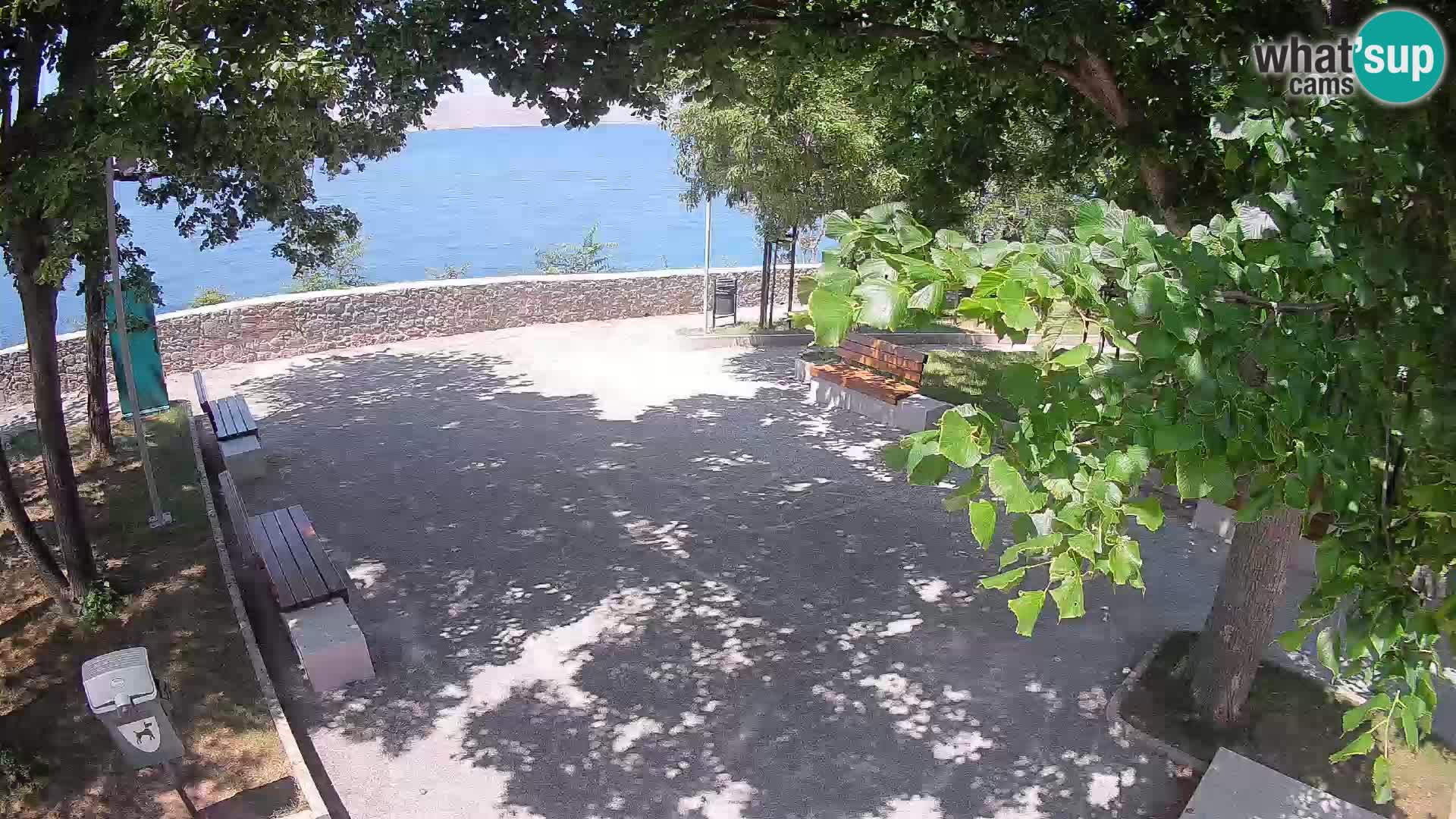 Senj Live Cam – Writers’ Park and the Velebit Channel
