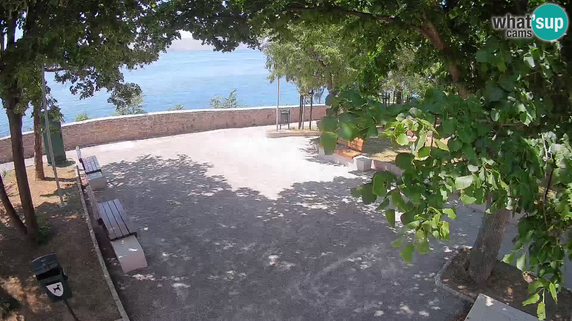 Senj Live Cam – Writers’ Park and the Velebit Channel