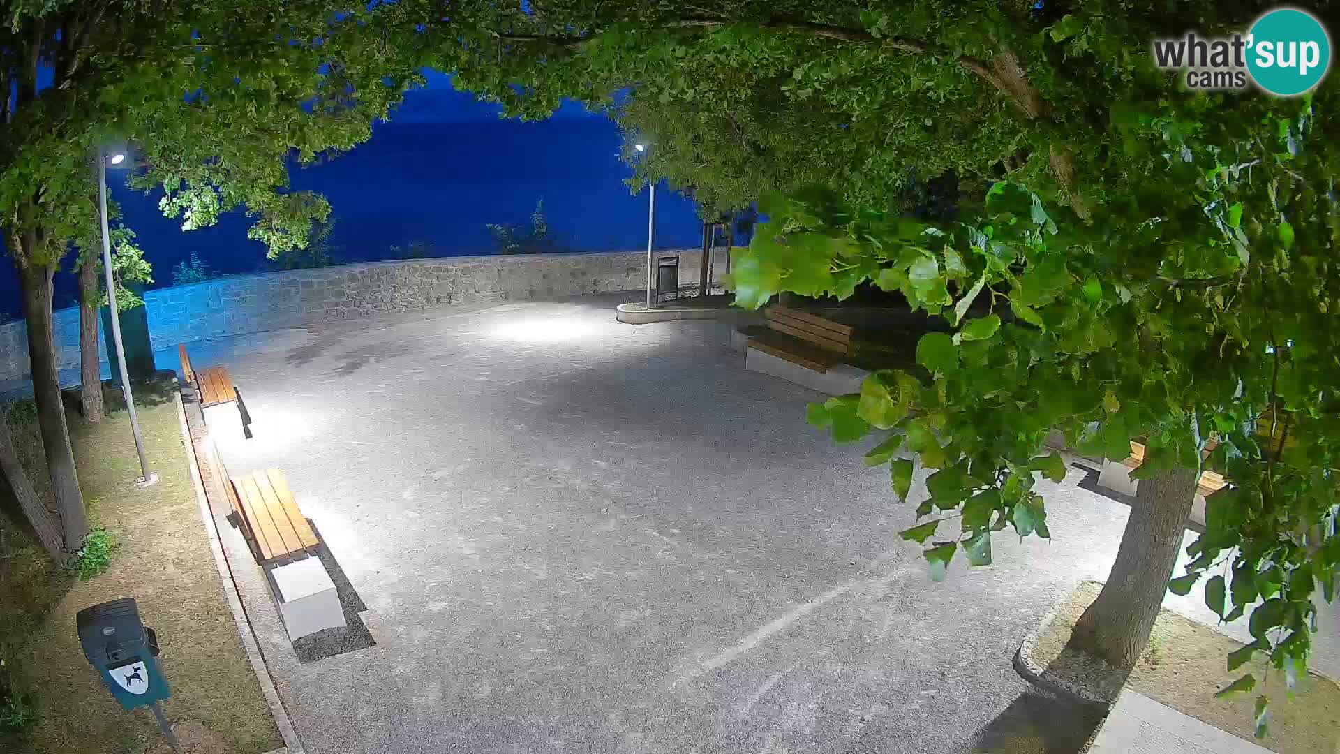 Senj Live Webcam – Schriftstellerpark und Velebit-Kanal