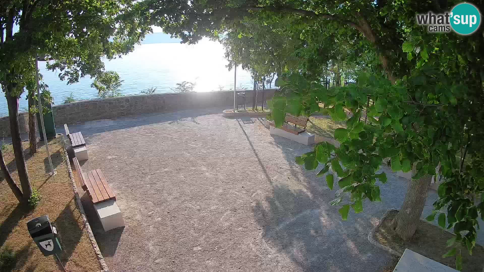 Senj Live Cam – Writers’ Park and the Velebit Channel