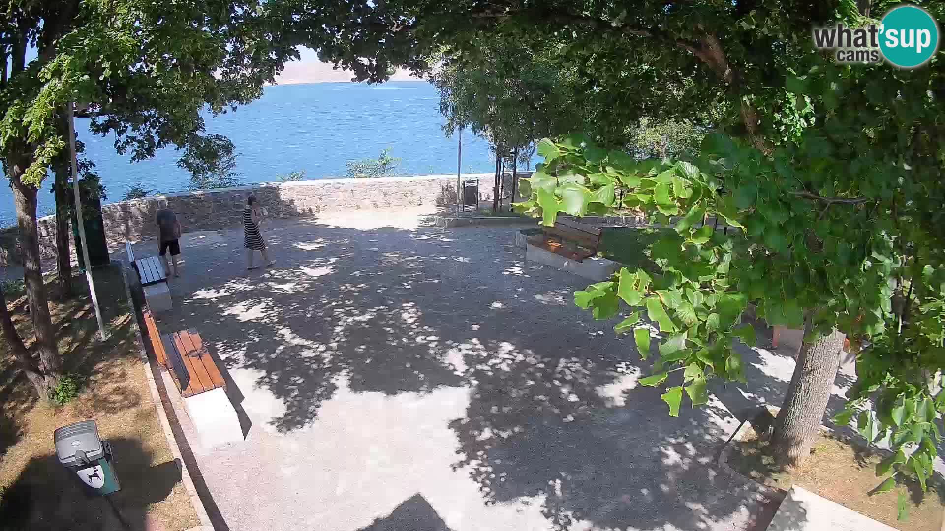 Senj Live Cam – Writers’ Park and the Velebit Channel