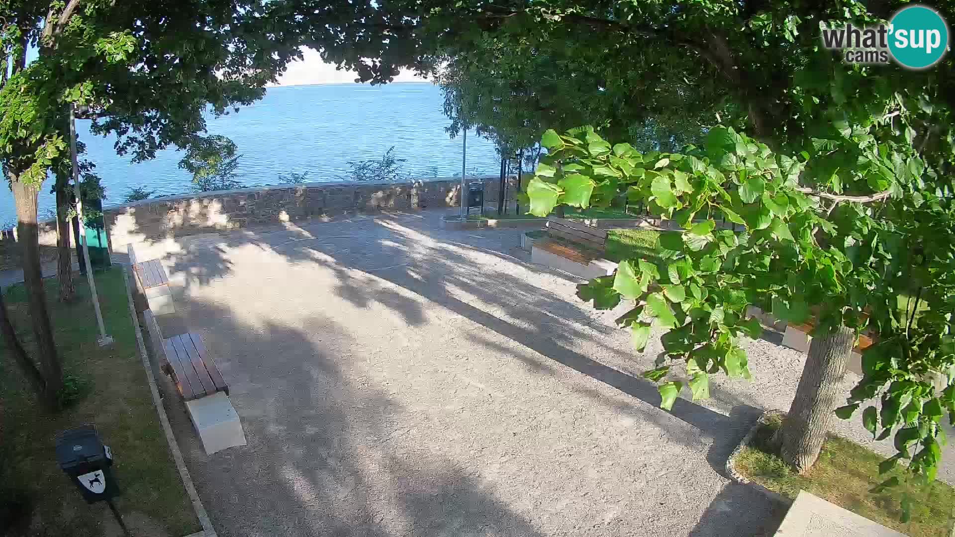Senj Live Cam – Writers’ Park and the Velebit Channel