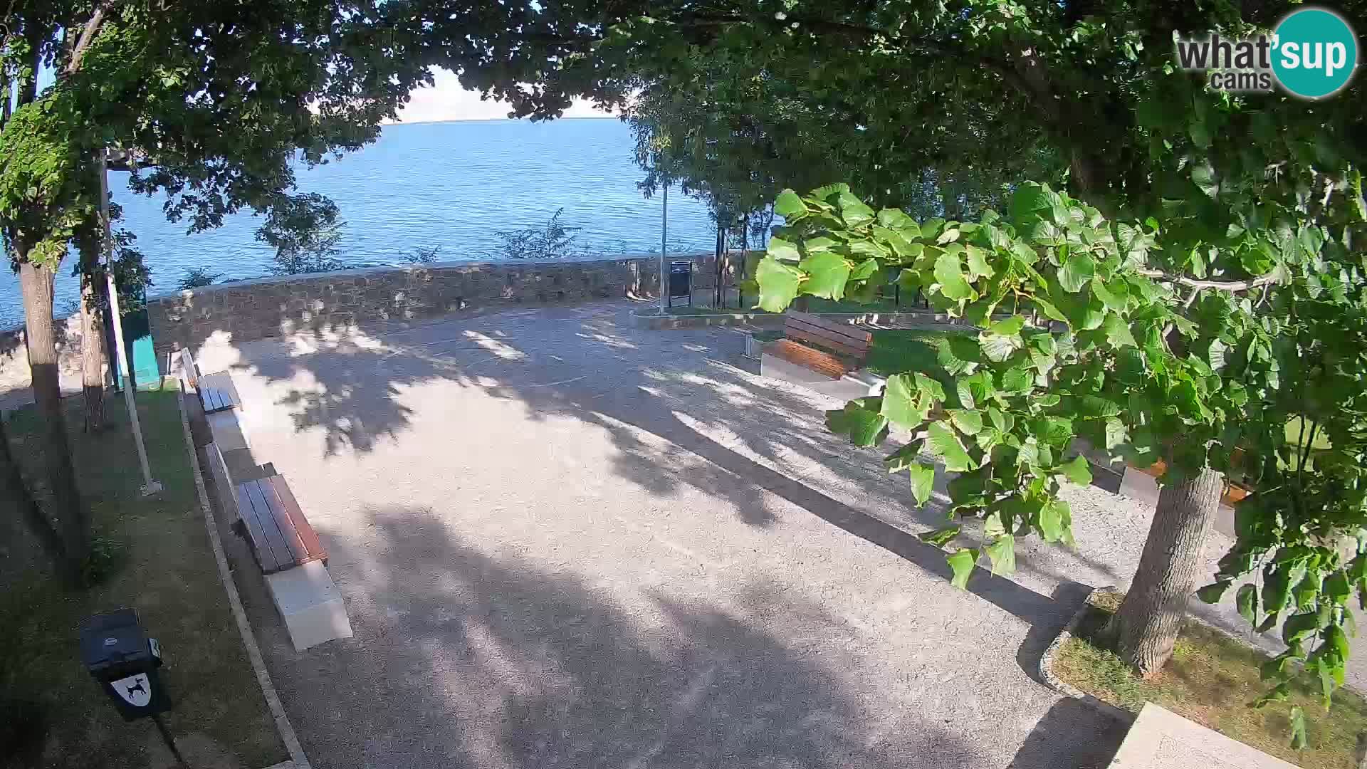 Senj Live Webcam – Schriftstellerpark und Velebit-Kanal