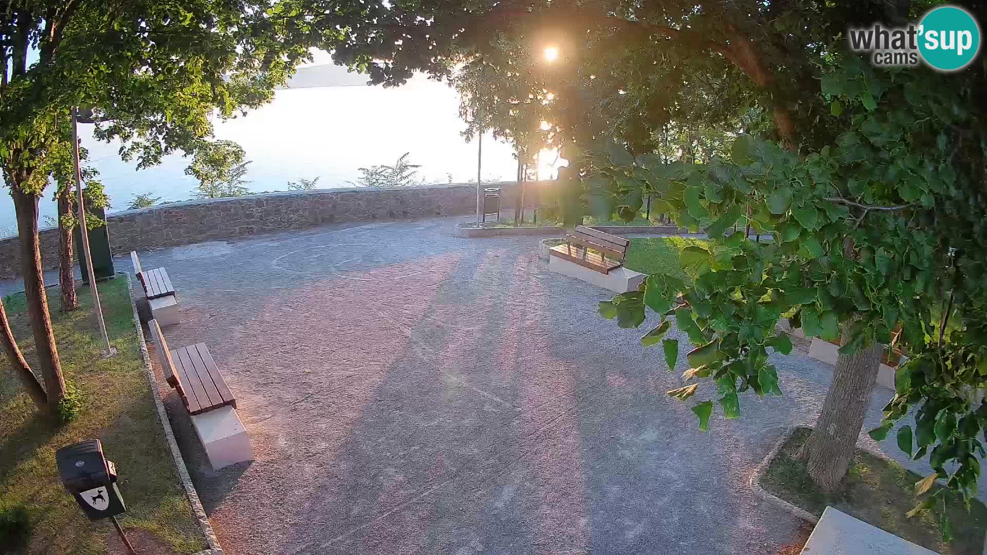 Senj Live Cam – Writers’ Park and the Velebit Channel