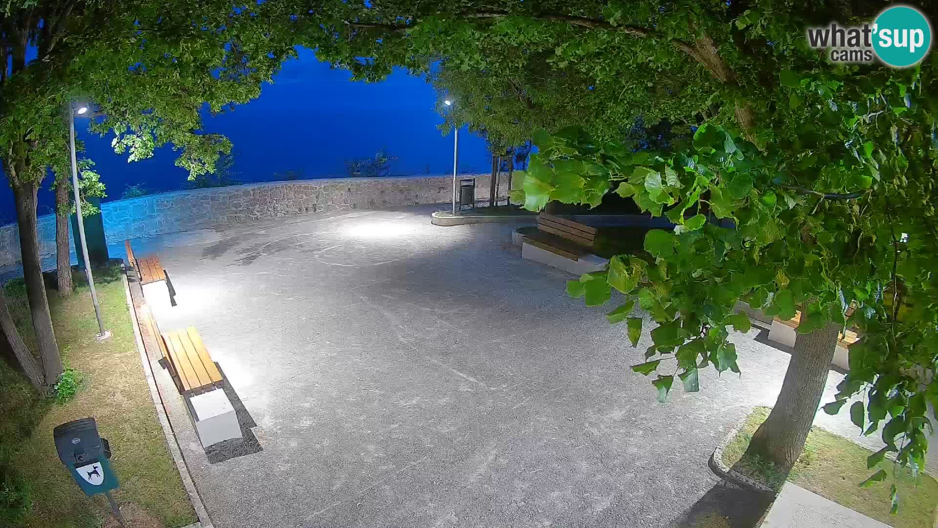 Senj Live Cam – Writers’ Park and the Velebit Channel