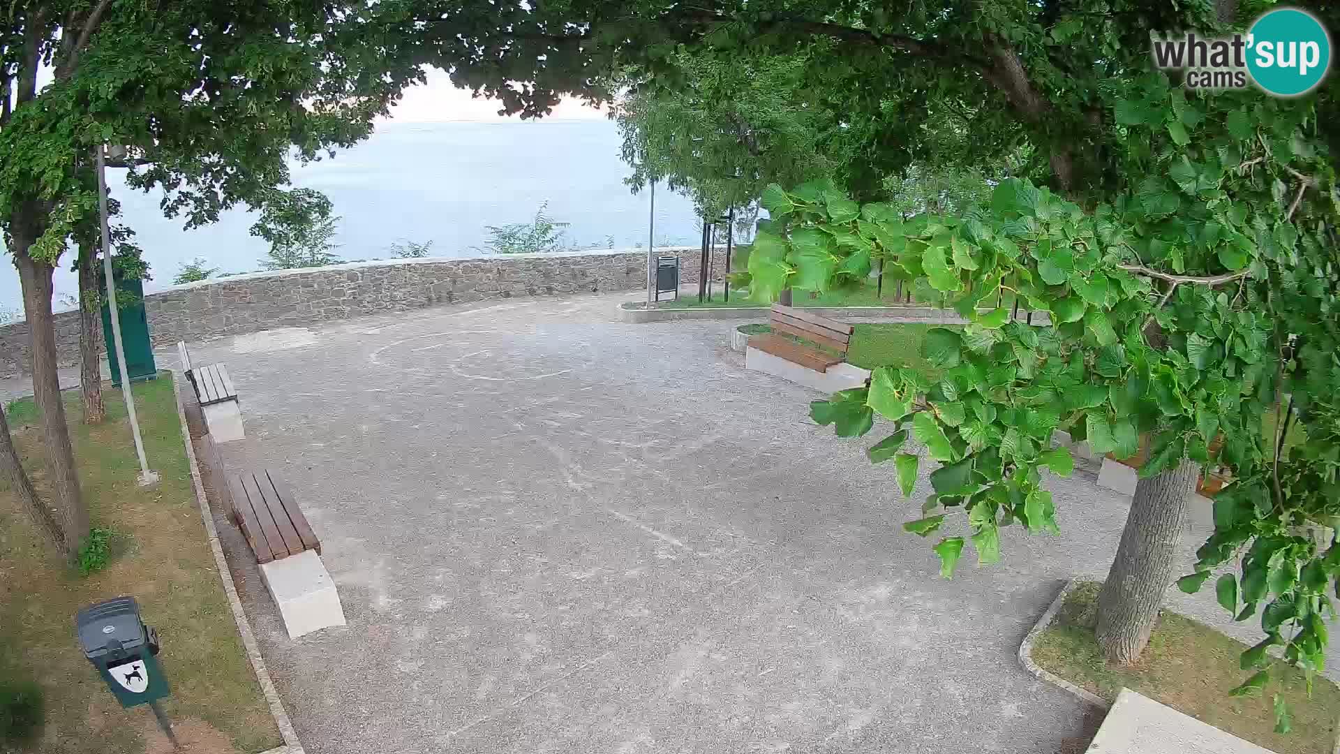 Senj Live Cam – Writers’ Park and the Velebit Channel