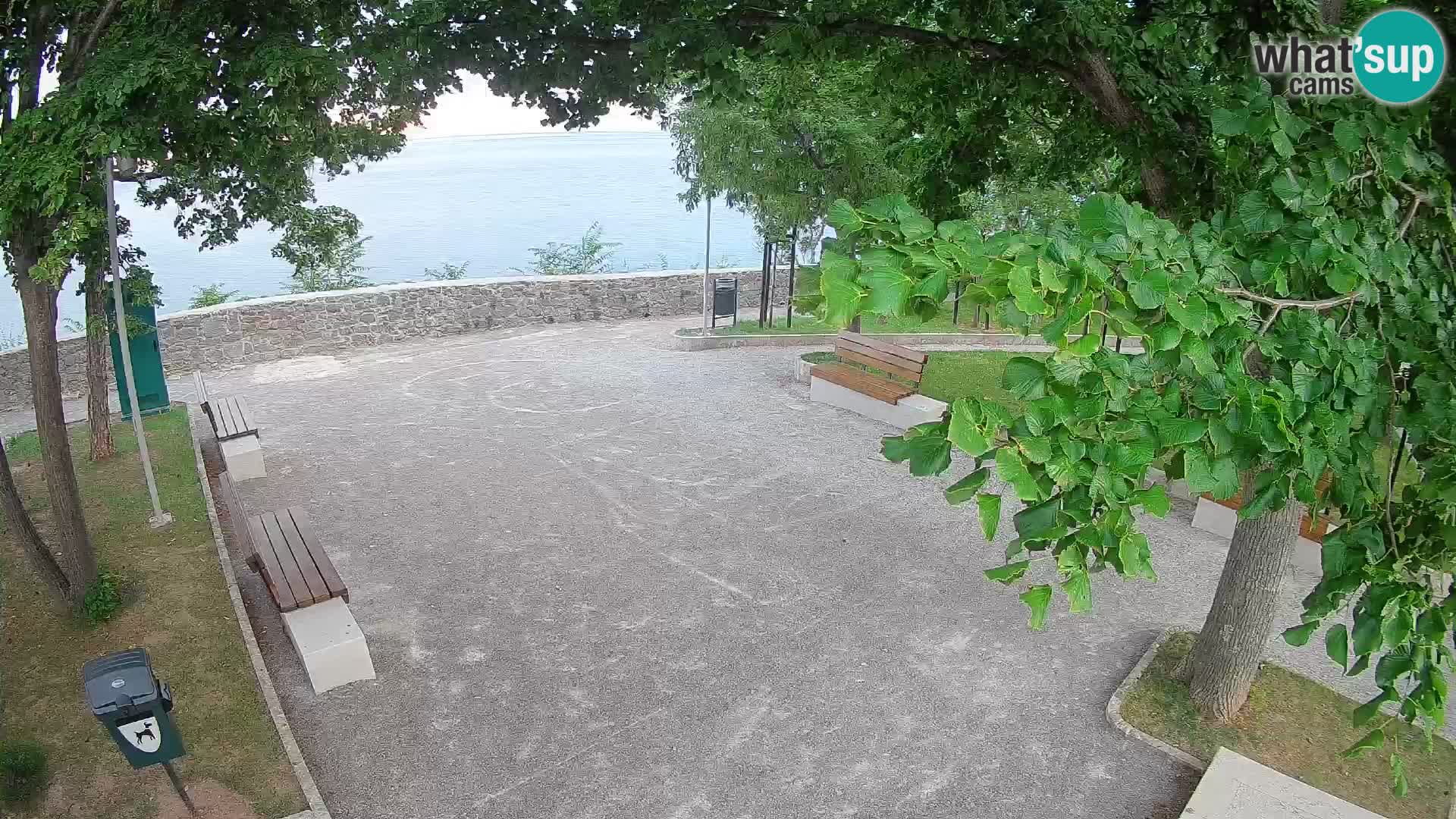 Webcam Senj en direct – Parc des Écrivains et canal du Velebit