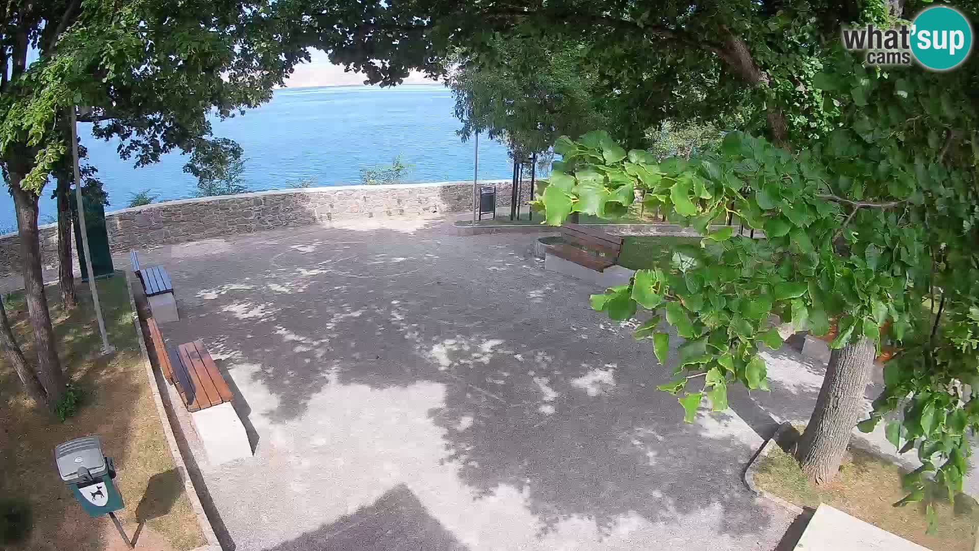 Senj Live Cam – Writers’ Park and the Velebit Channel