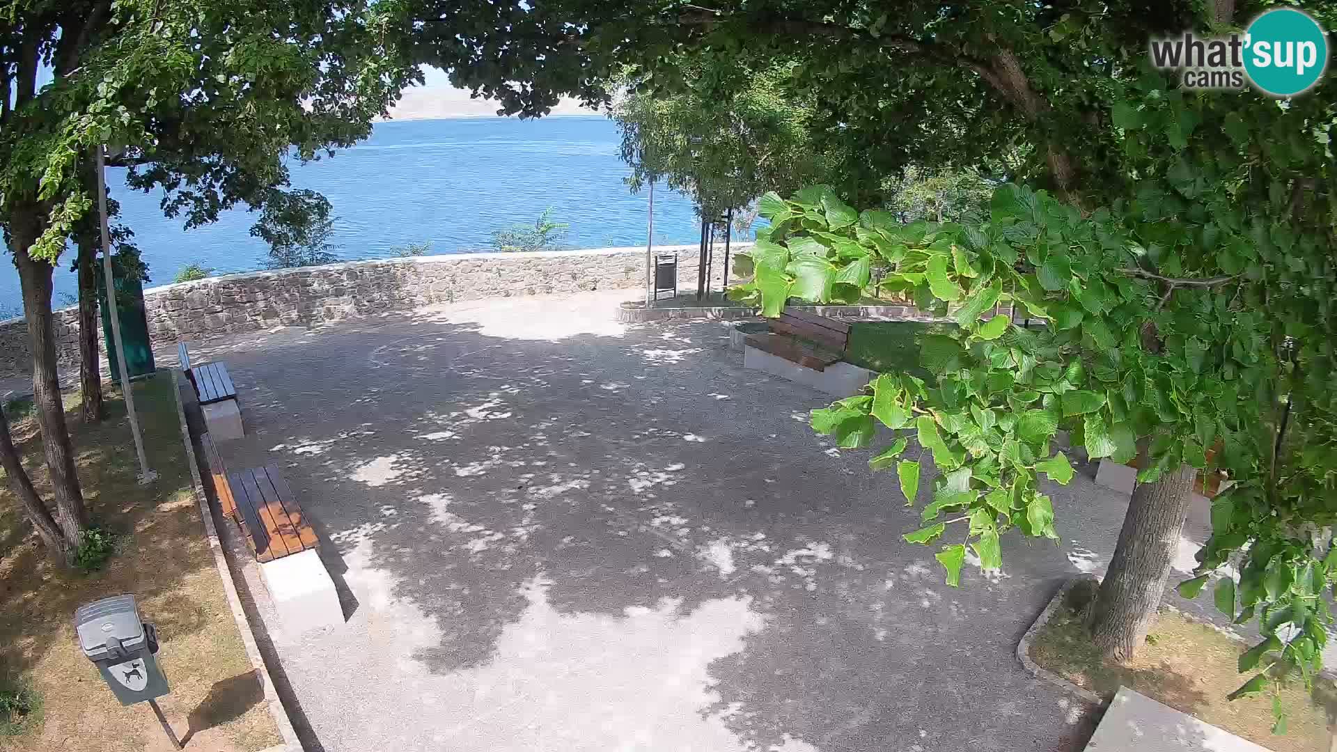 Senj Live Webcam – Schriftstellerpark und Velebit-Kanal