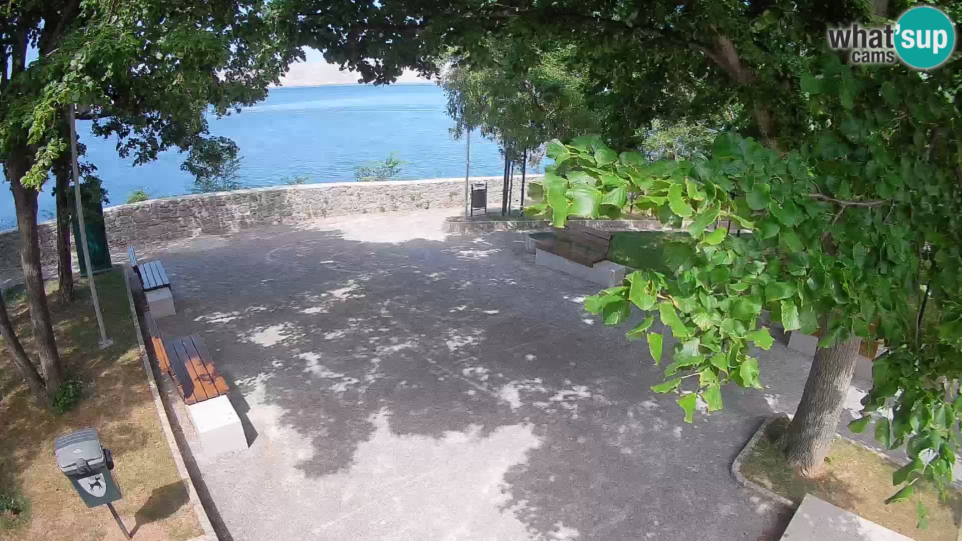 Senj Live Cam – Writers’ Park and the Velebit Channel
