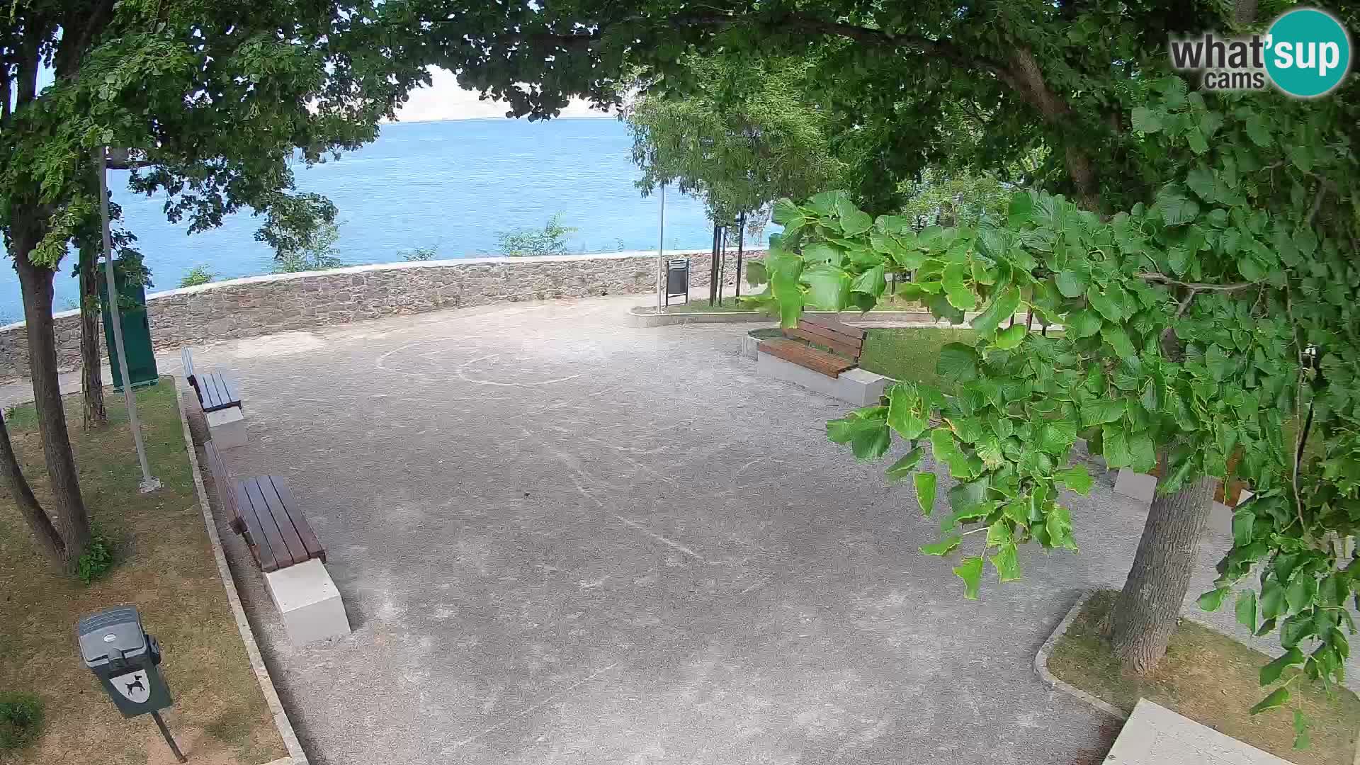Senj Live Cam – Writers’ Park and the Velebit Channel
