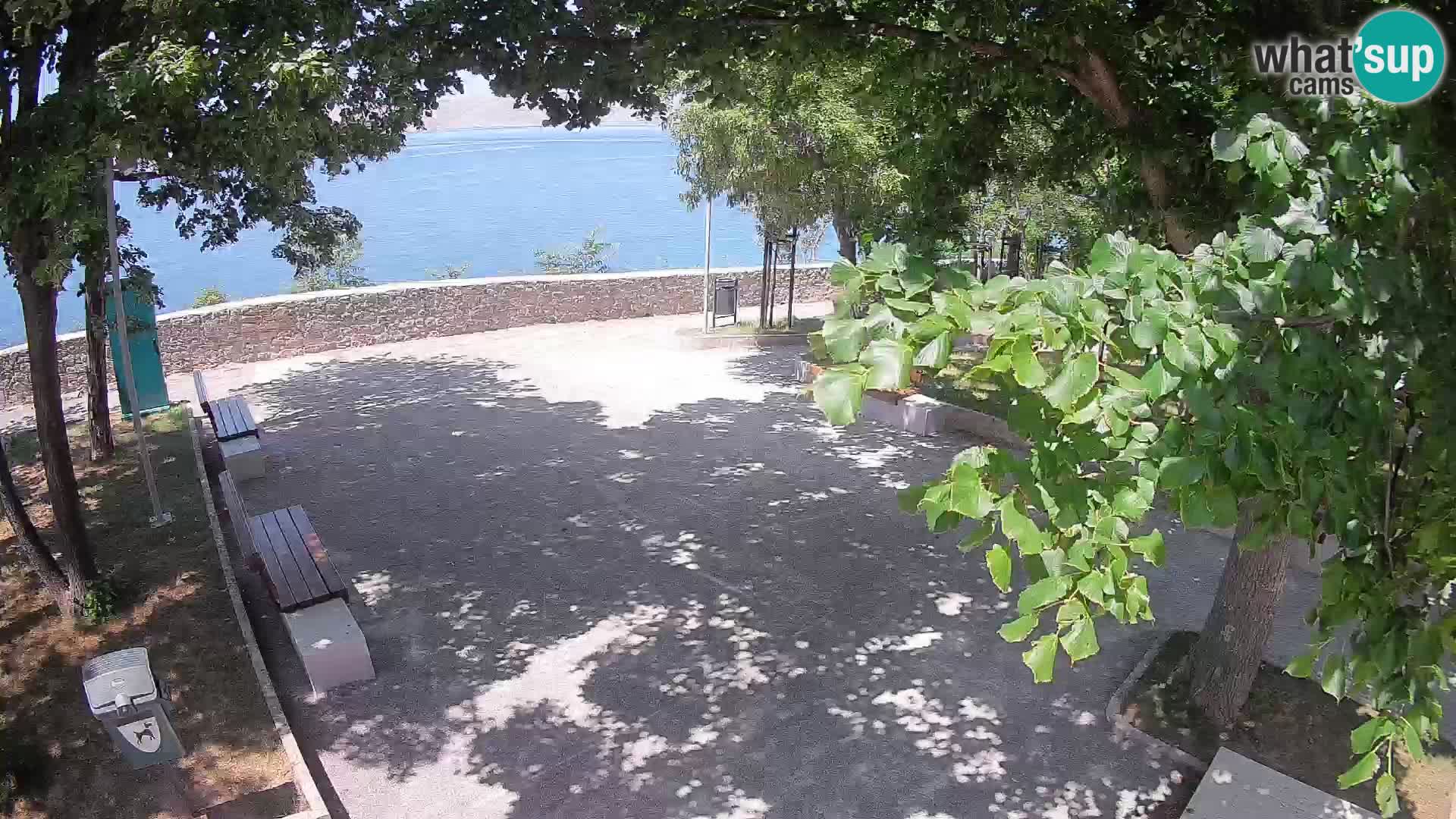Senj Live Cam – Writers’ Park and the Velebit Channel