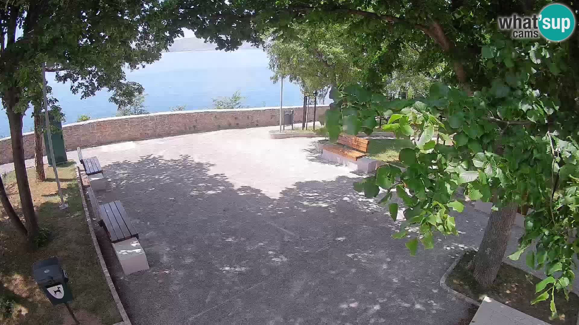 Senj Live Cam – Writers’ Park and the Velebit Channel