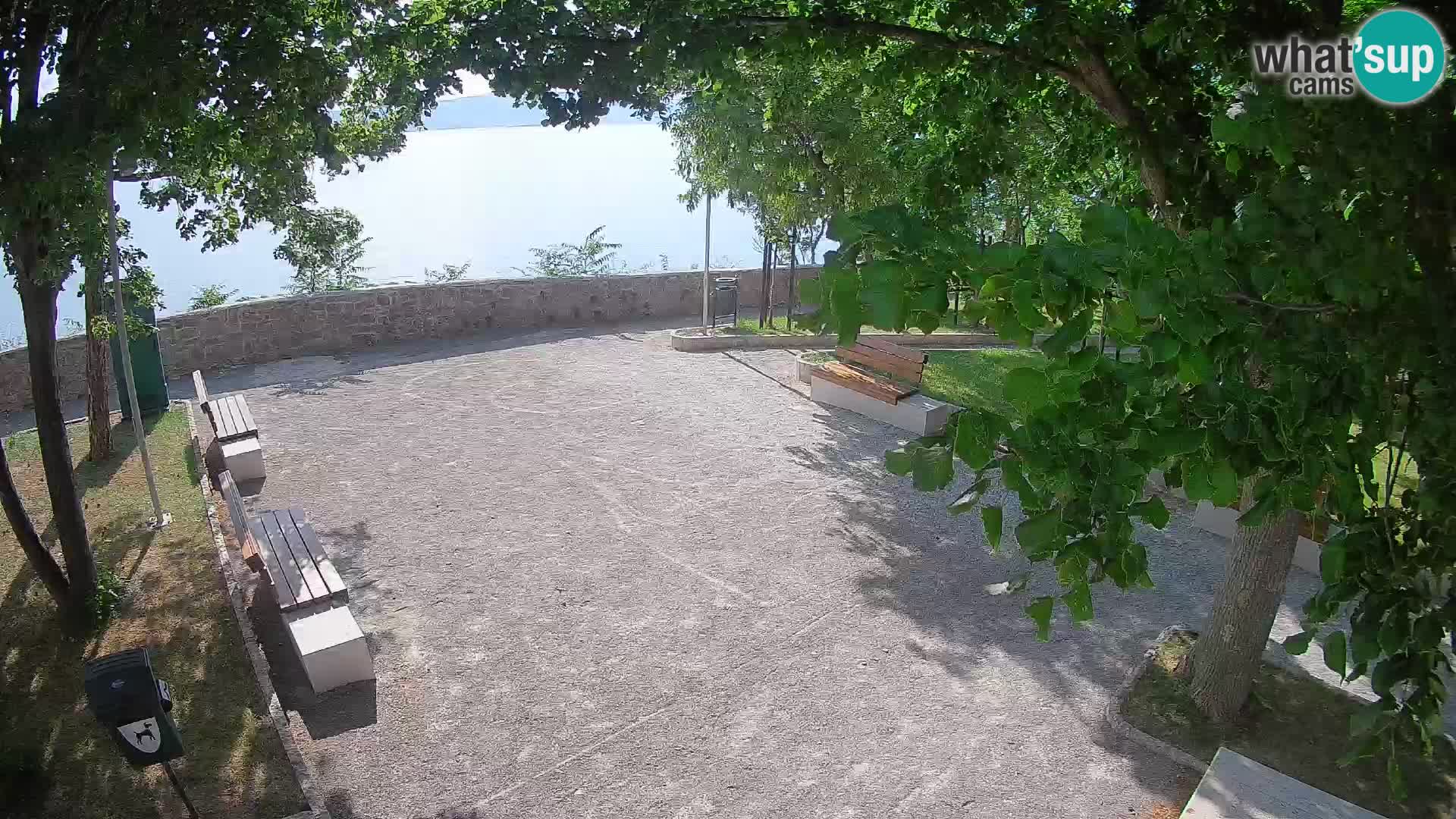 Senj Live Webcam – Schriftstellerpark und Velebit-Kanal