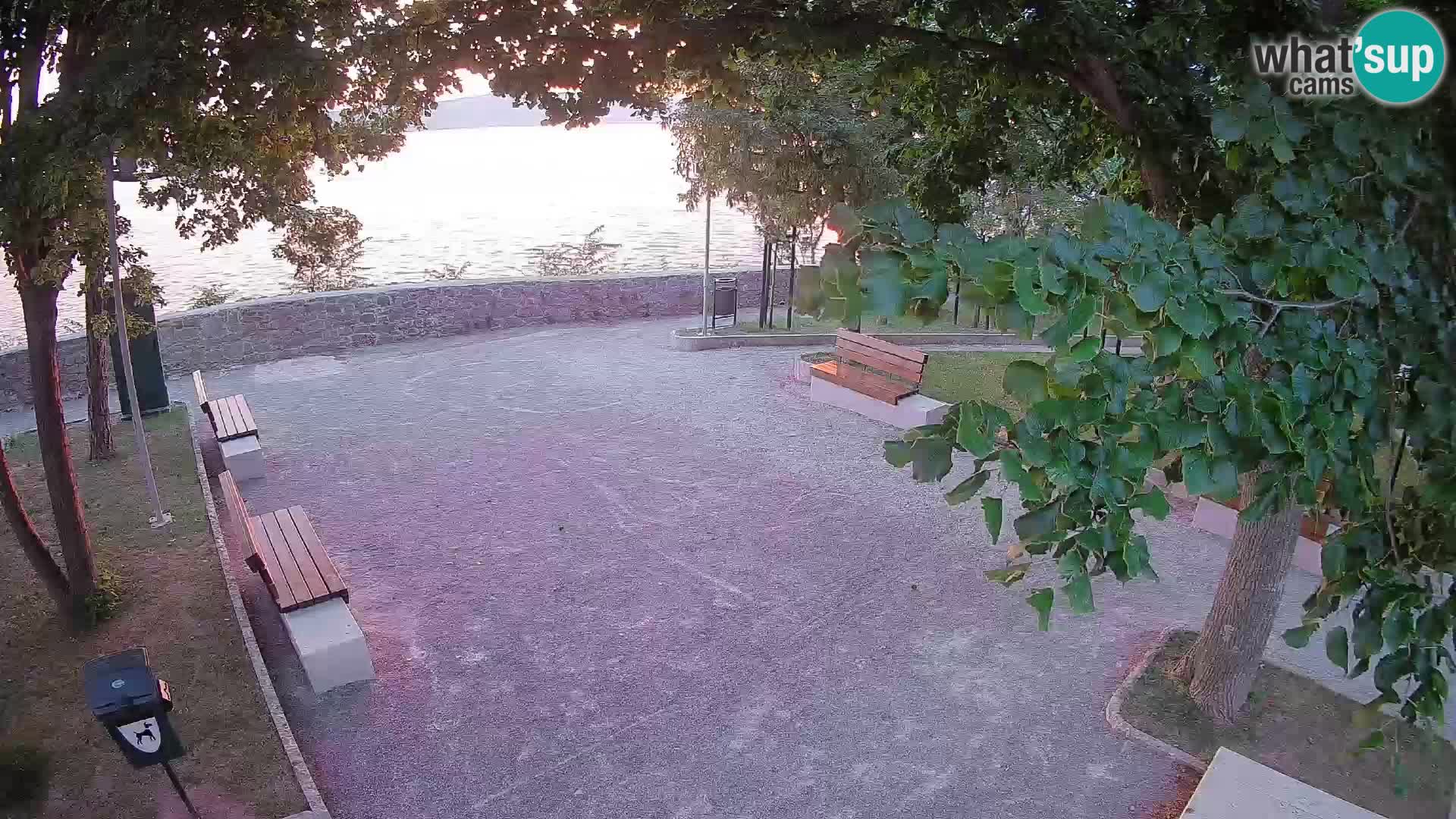 Senj Live Webcam – Schriftstellerpark und Velebit-Kanal