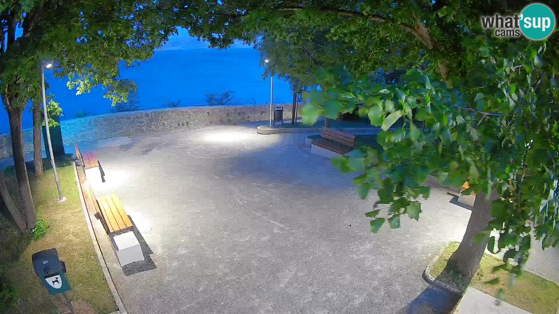 Senj Live Cam – Writers’ Park and the Velebit Channel