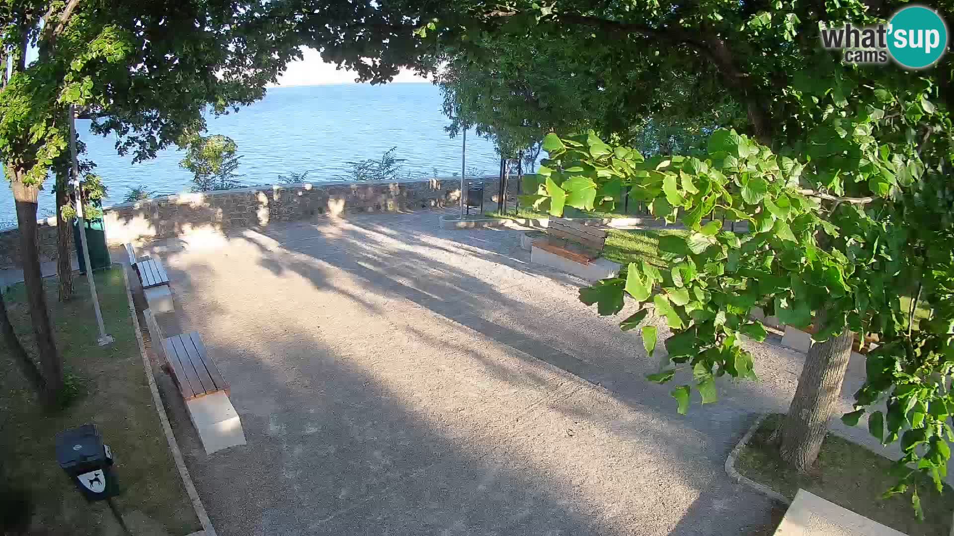 Senj Live Webcam – Schriftstellerpark und Velebit-Kanal